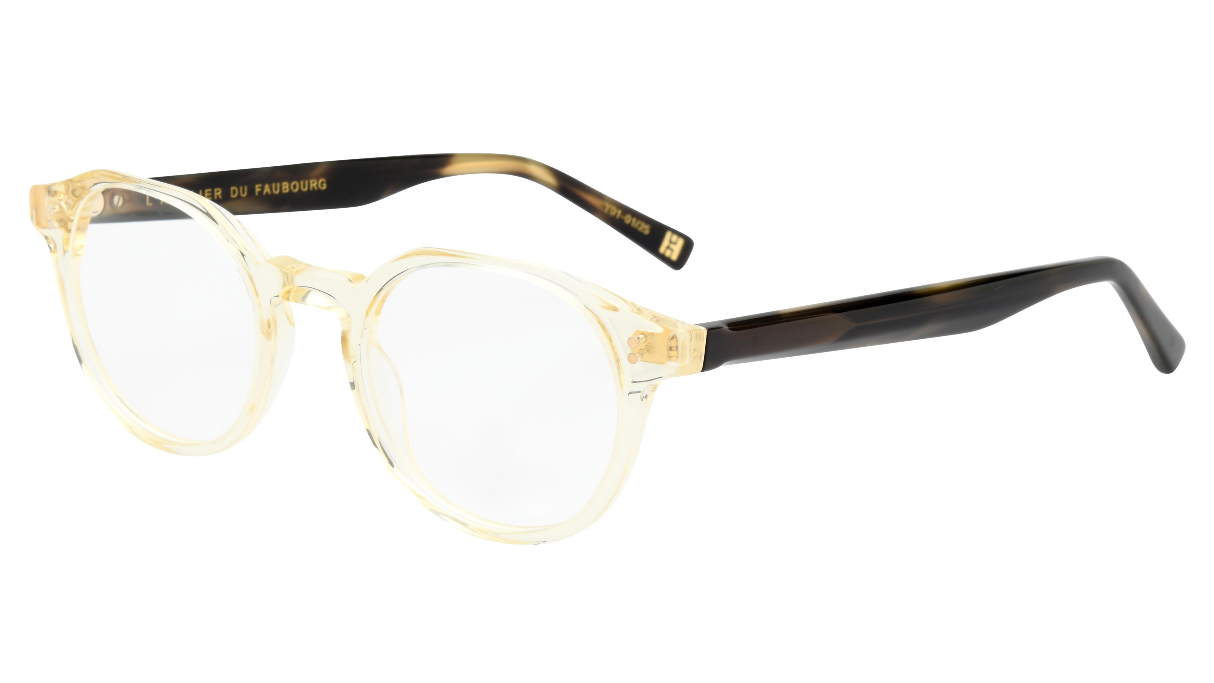 Lunettes de vue L'Atelier du Faubourg Homme Jaune Pantos adf2501 Trois-Quart