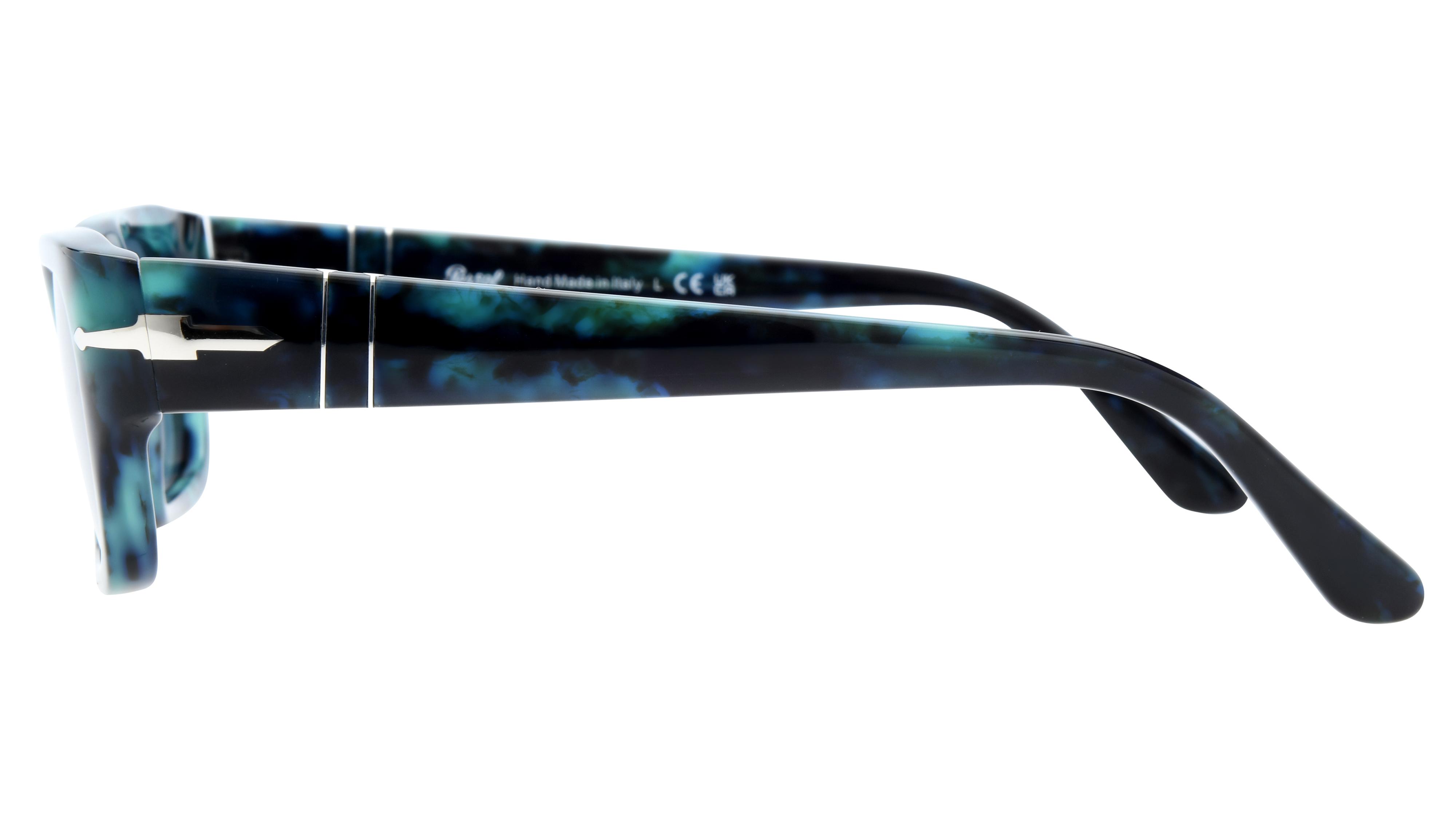 Lunettes de soleil Persol PO3347S 1211R5 Bleu Clair Br Rectangle Krys