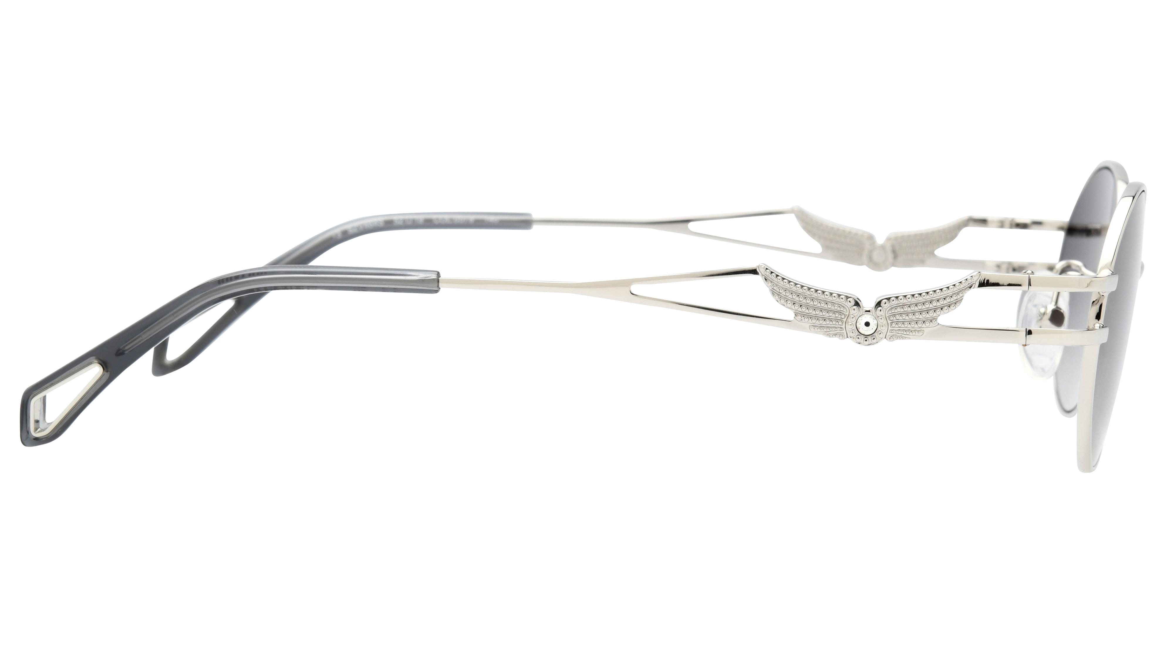 Lunettes de soleil Zadig & Voltaire Femme Argent Ovale SZV464S Droite