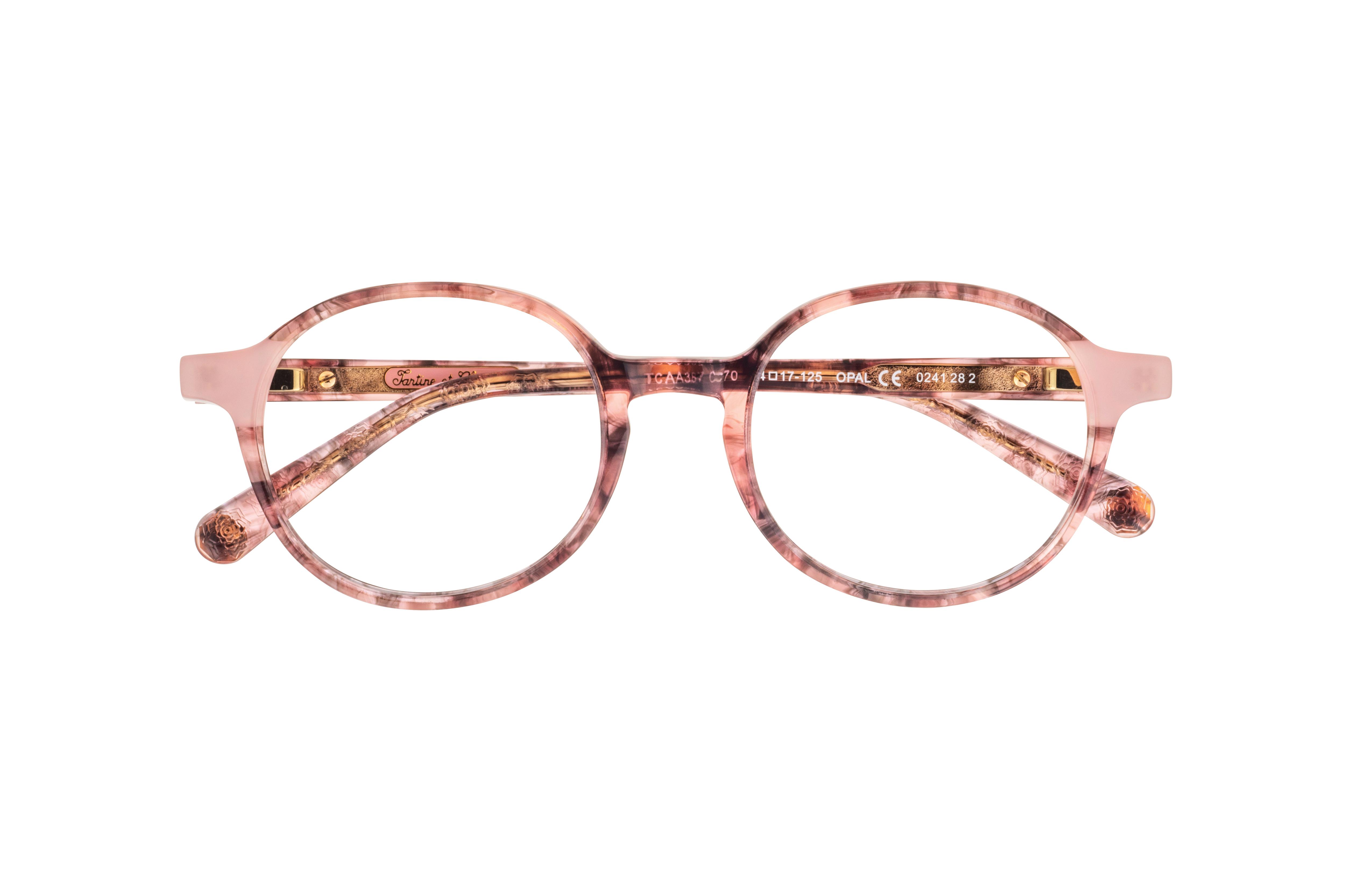 Lunettes de vue Tartine et Chocolat Enfant Rose Ronde TCAA387C70 Face