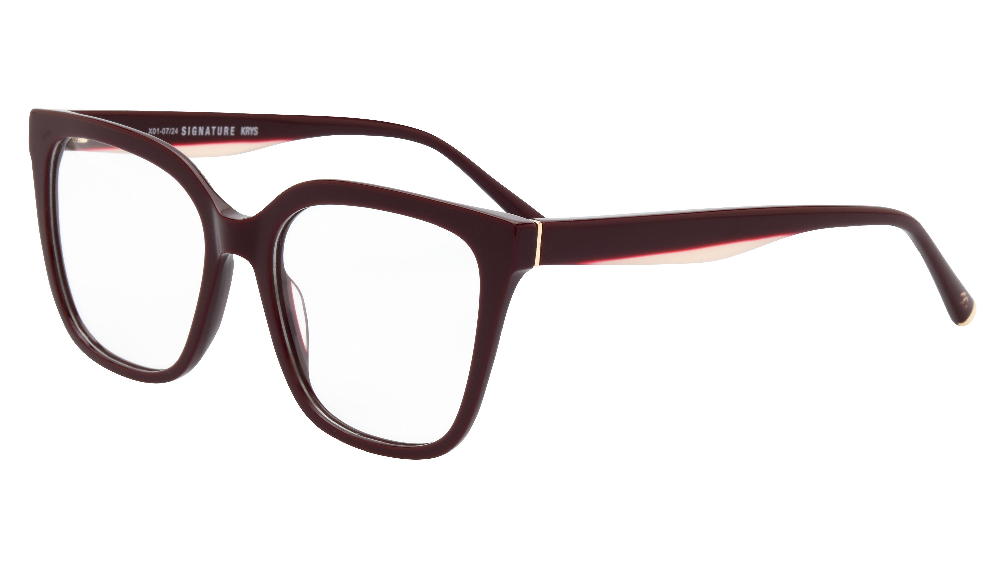 Lunettes de vue Signature Krys Femme Rouge Carré Ml2407 Trois-Quart