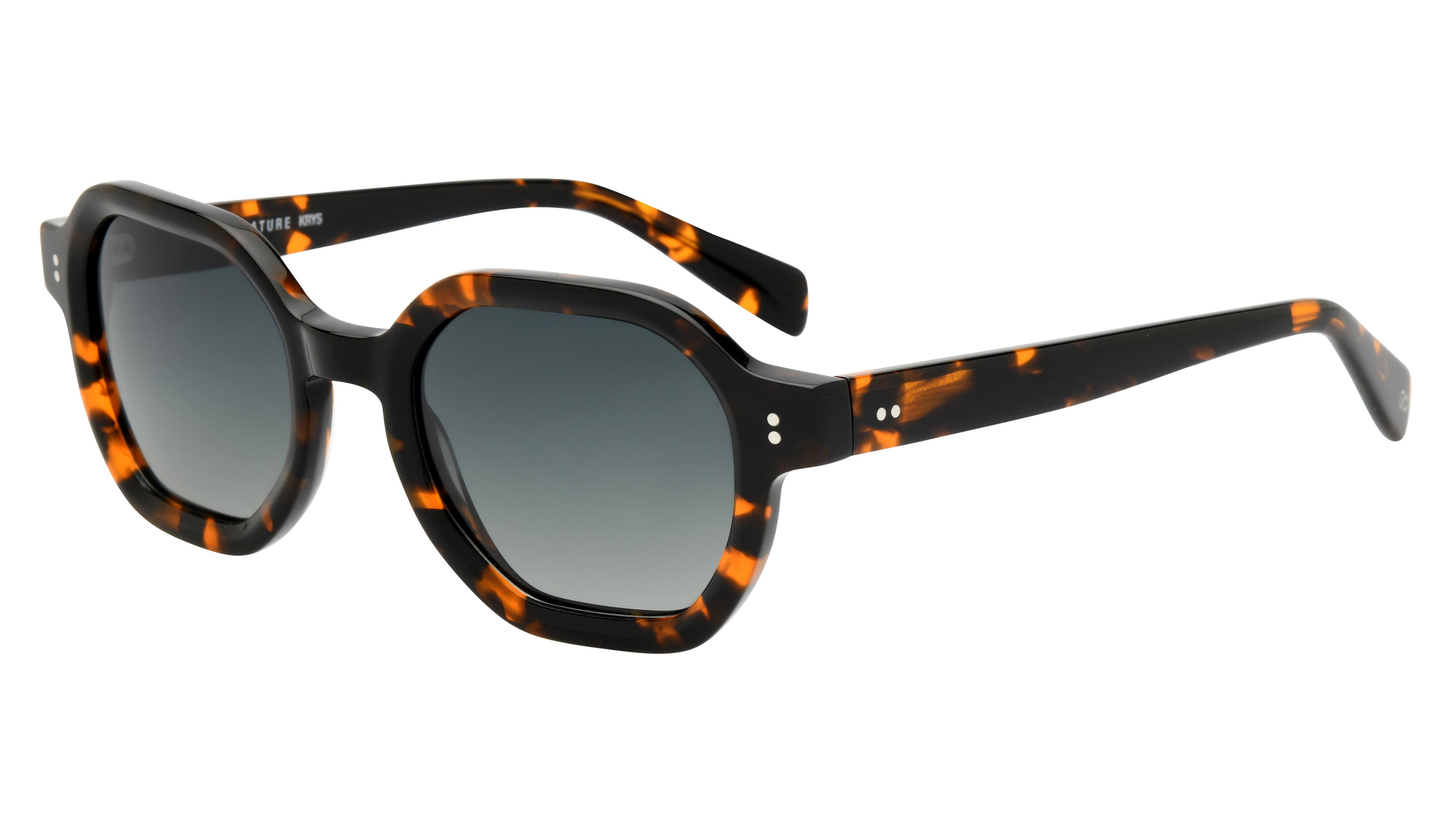 Lunettes de soleil Signature Krys Mixte Écaille Rectangle Skj2536-D Trois-Quart