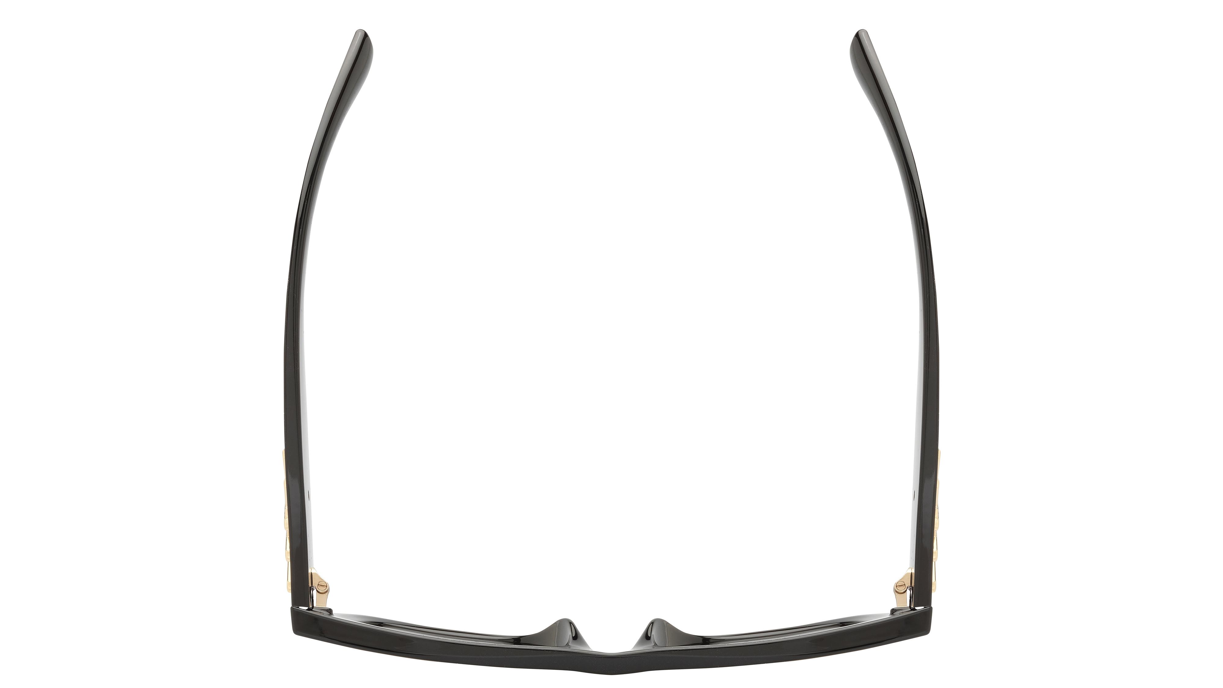 Lunettes de soleil Burberry Femme Noir Rectangle be4490u Dessus