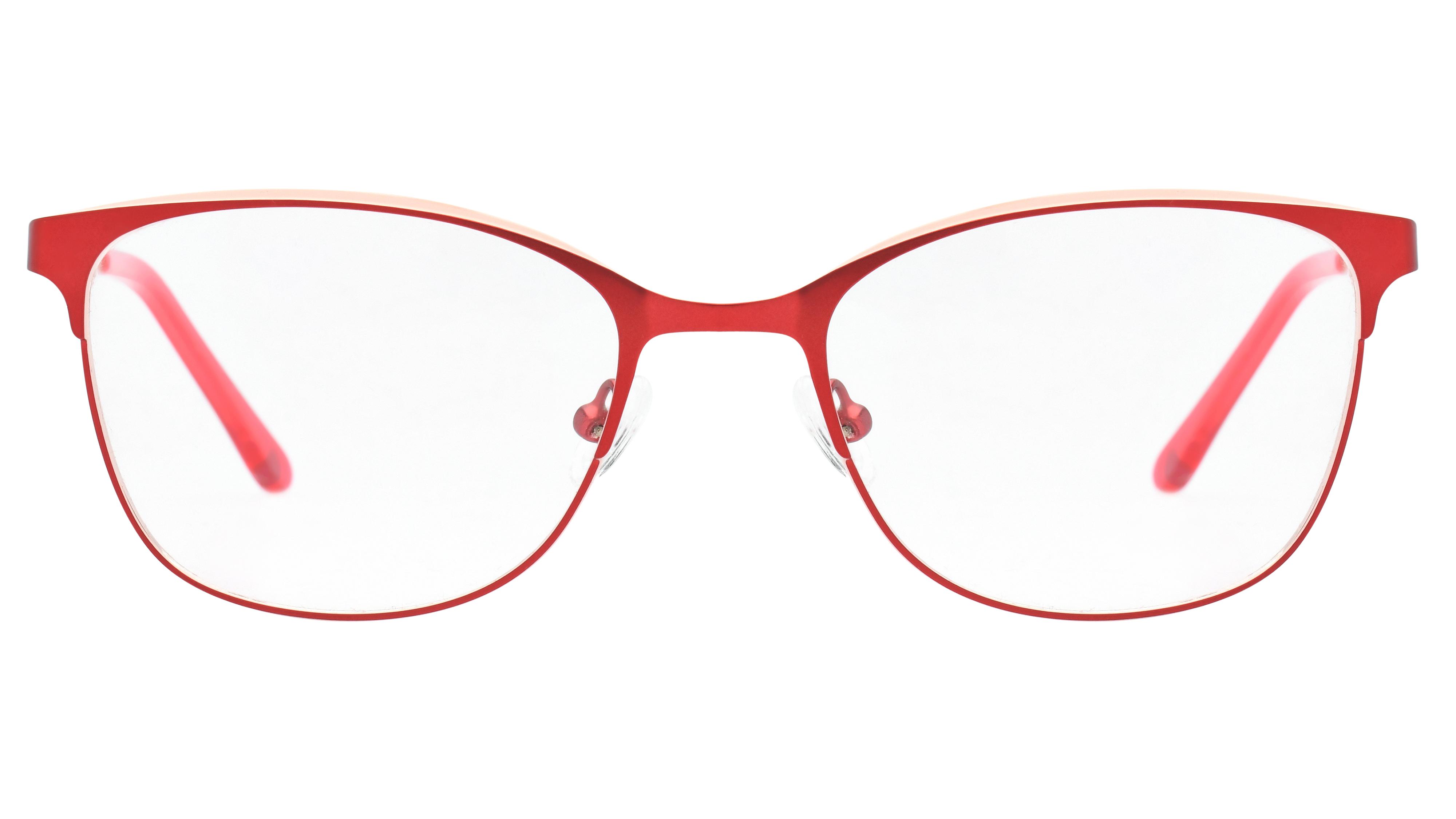 Lunettes de vue Baïa Femme Rouge Rectangle Baa2003 Face