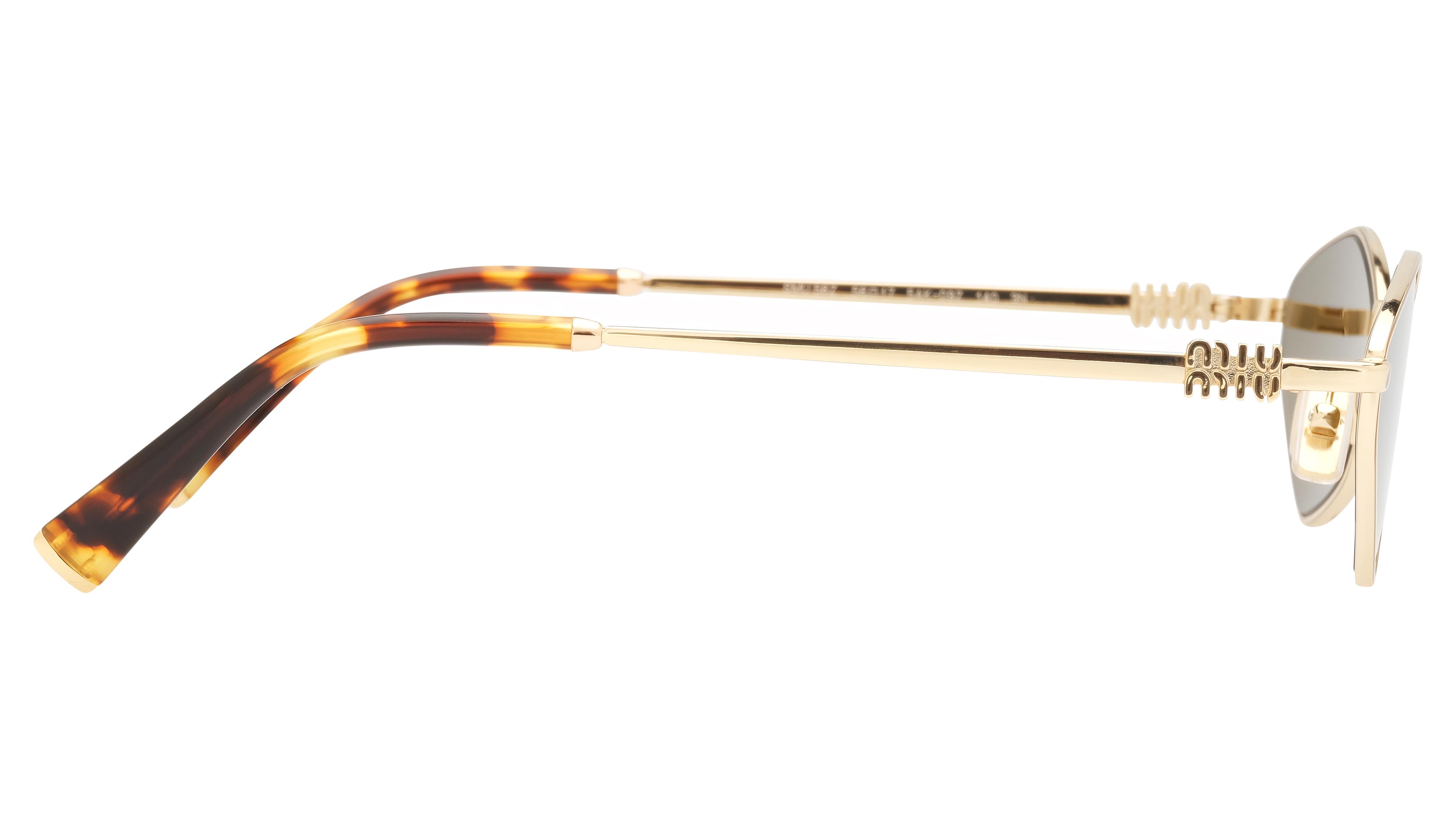 Lunettes de soleil Miu Miu Femme Or Angulaire MU Droite