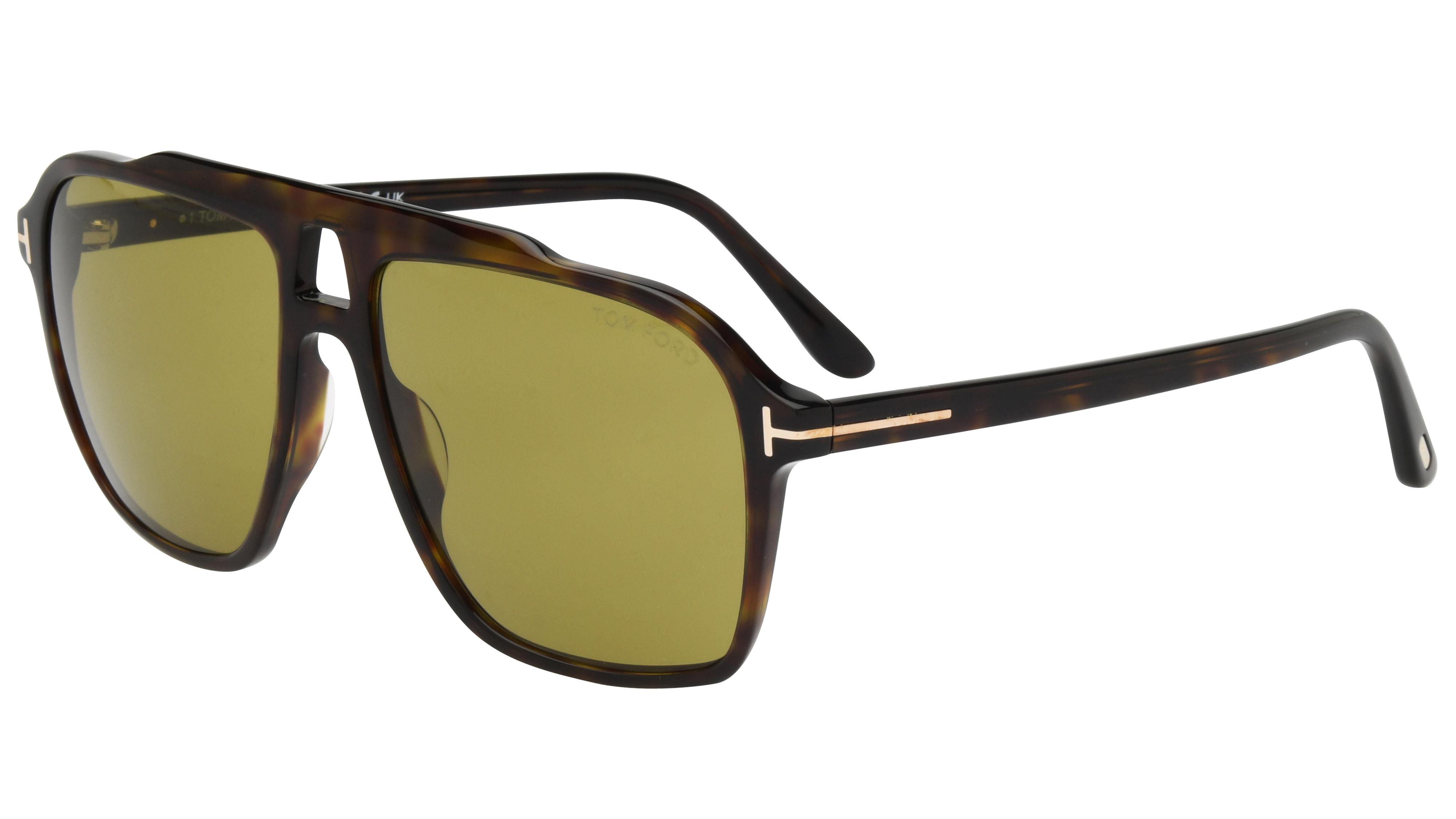 Lunettes de soleil Tom Ford Homme Écaille Aviateur Ft1209 Trois-Quart