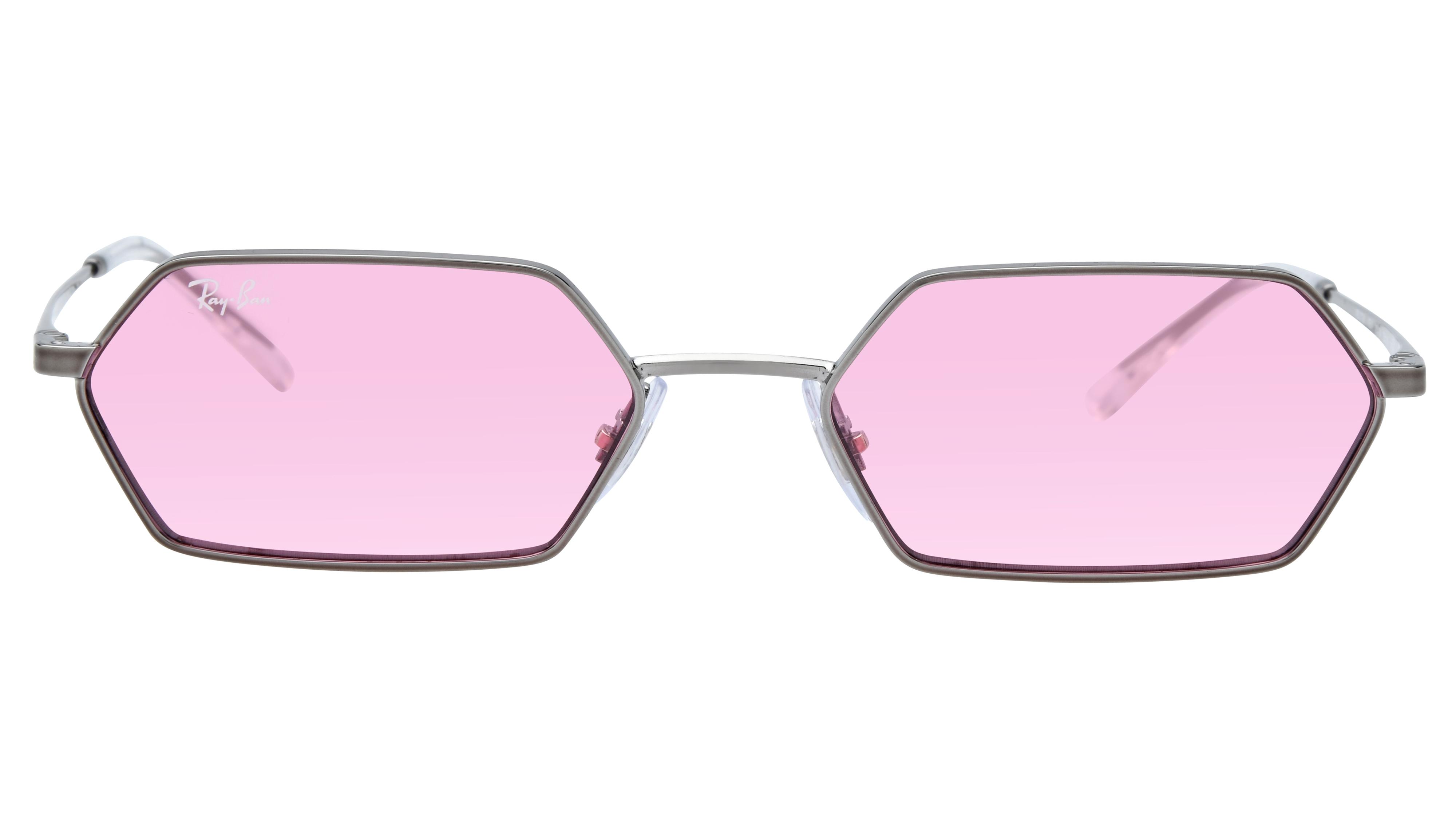 Lunettes de soleil Ray-Ban Mixte Gris Rectangle RB3728 Face