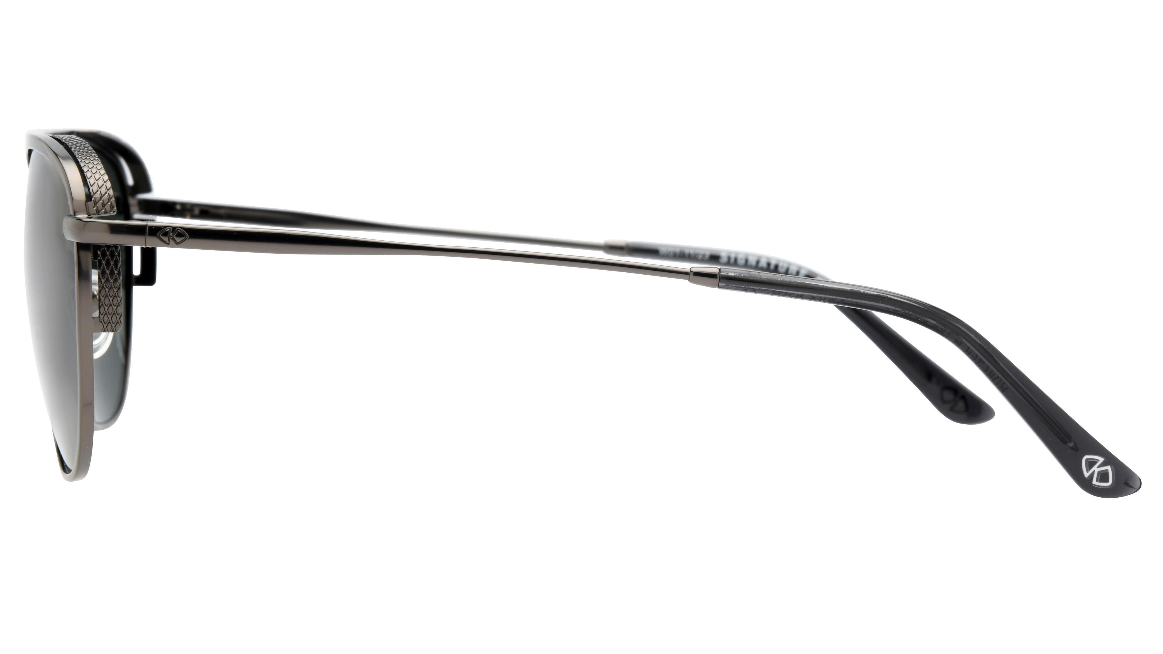 Lunettes de soleil Signature Krys Homme Gris Aviateur Skj2429-E Gauche