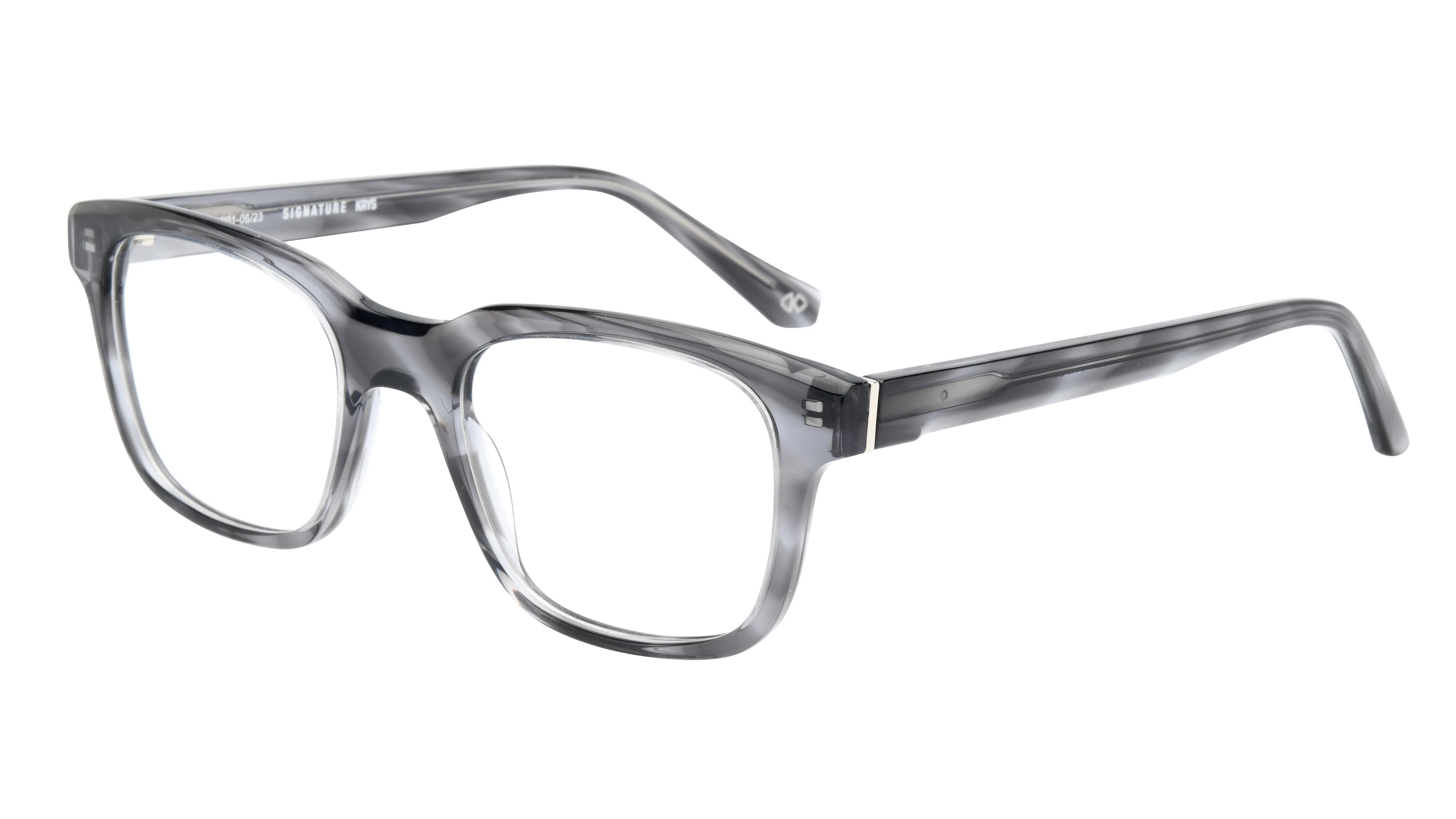 Lunettes de vue Signature Krys Homme Gris Rectangle Com2402 Trois-Quart