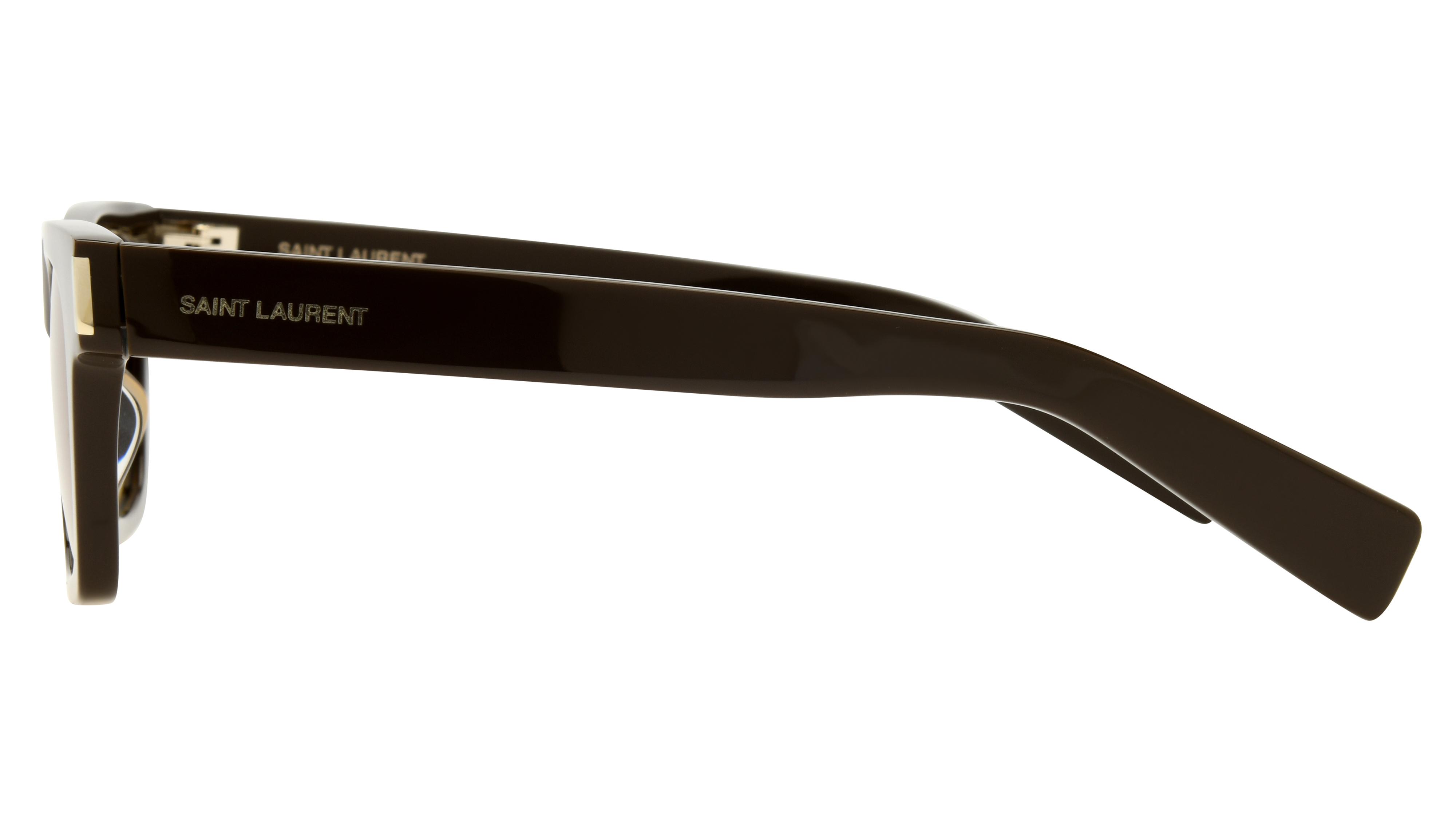 Lunettes de soleil Saint Laurent Mixte Marron Rectangle SL Gauche