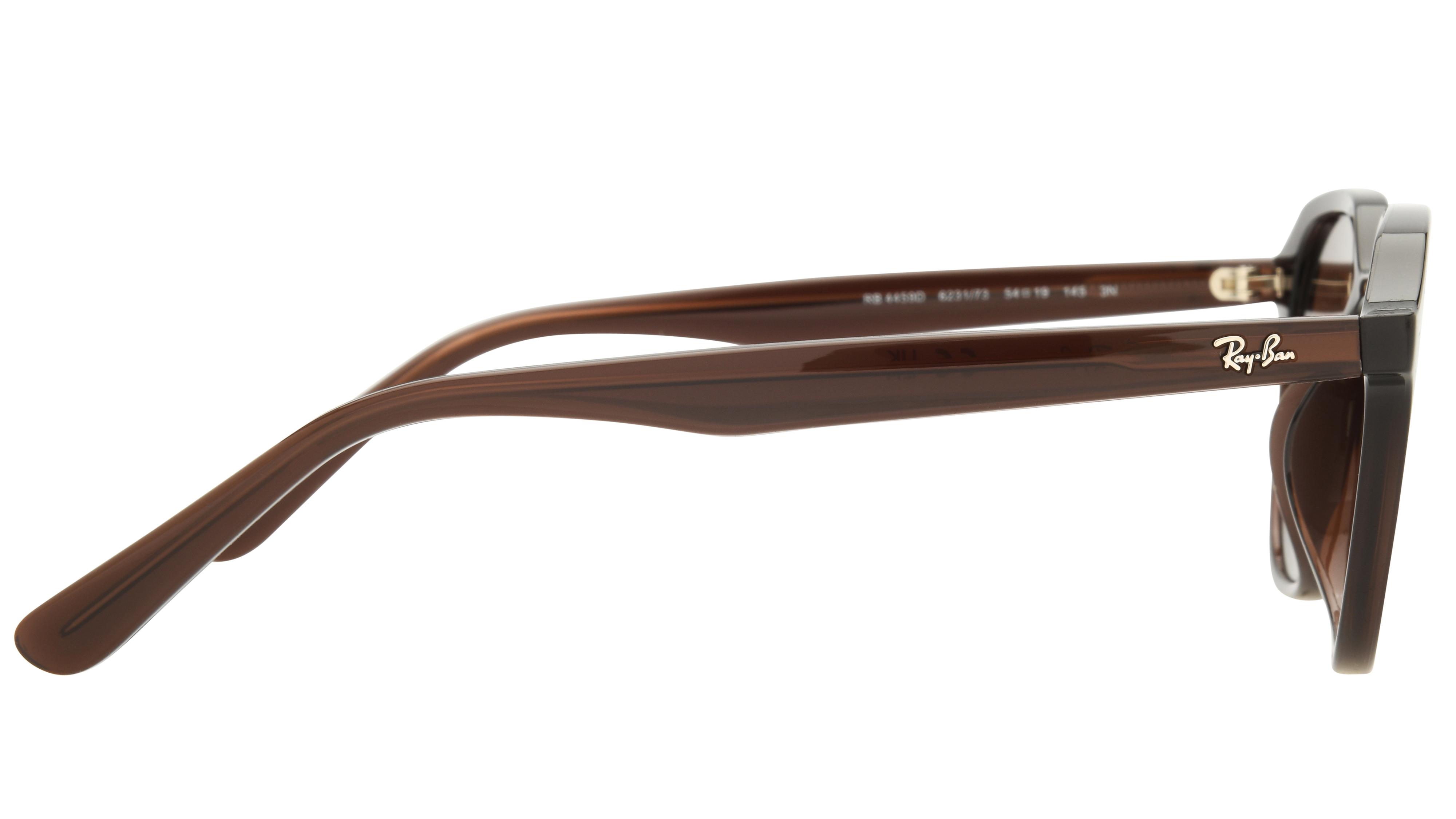 Lunettes de soleil Ray-Ban Mixte Marron Carré RB4459D Droite