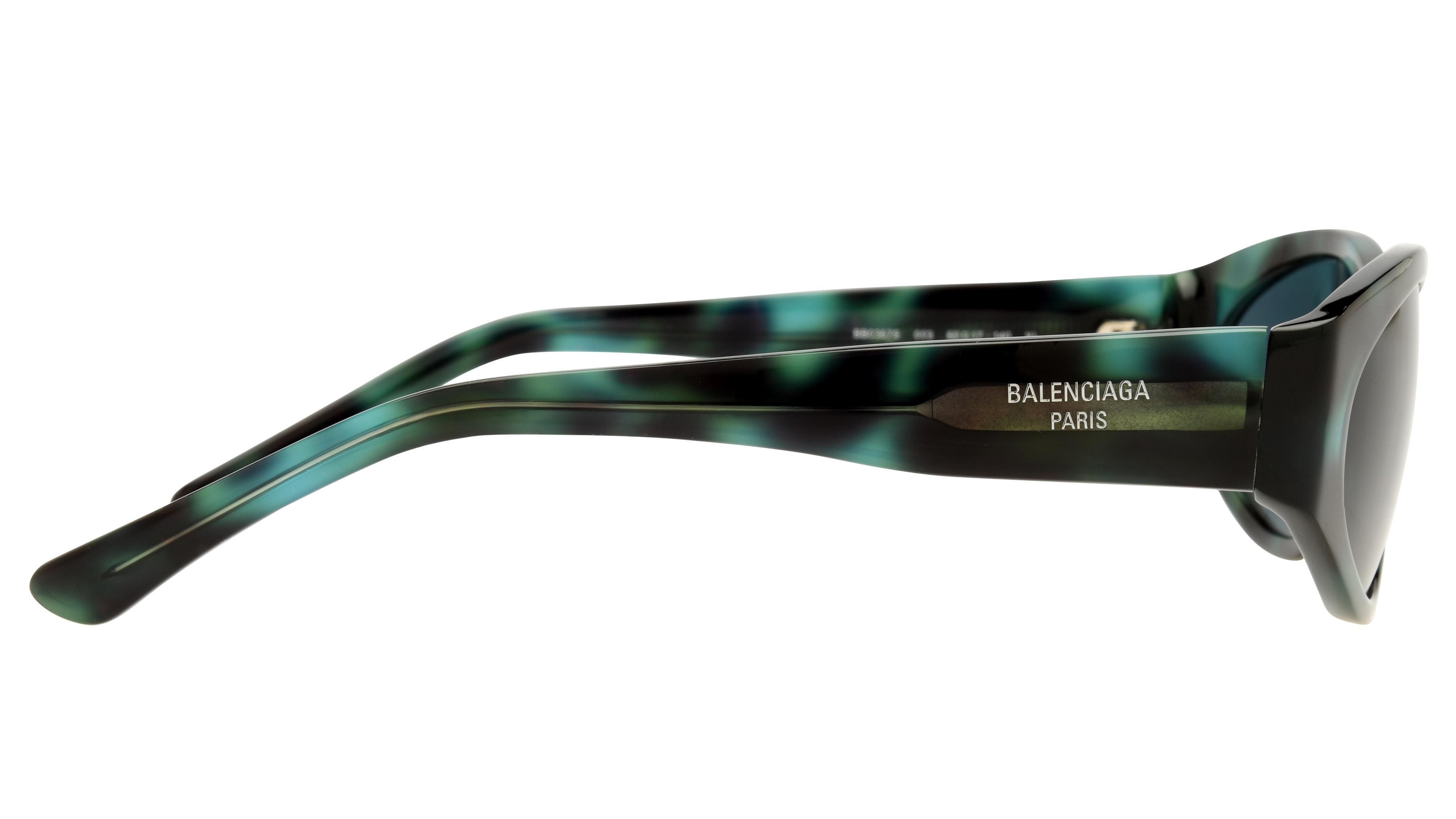 Lunettes de soleil Balenciaga Femme Écaille Ovale Bb0367S Droite