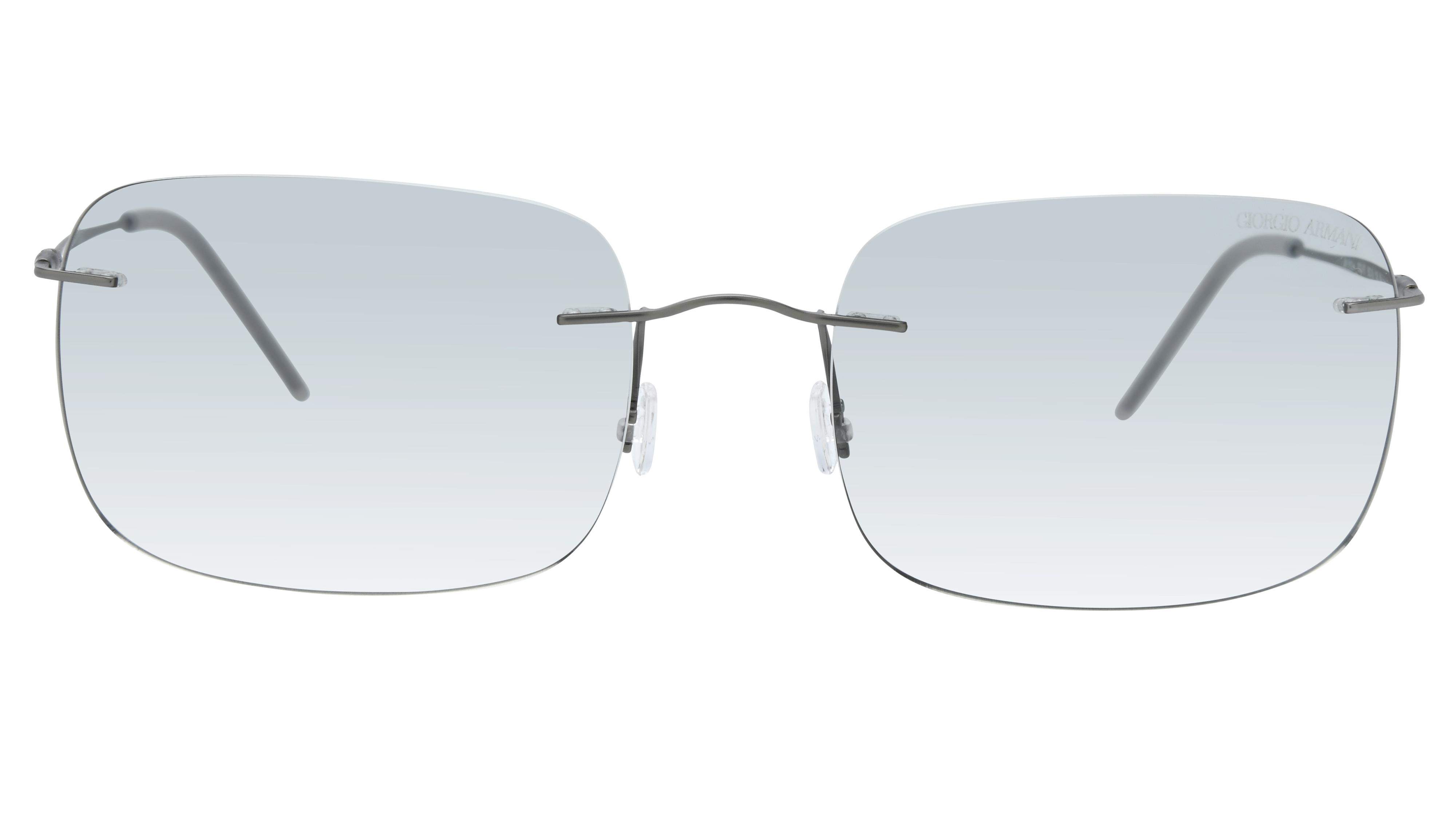 Lunettes de soleil Giorgio Armani Homme Gris Rectangle Ar1512M Face
