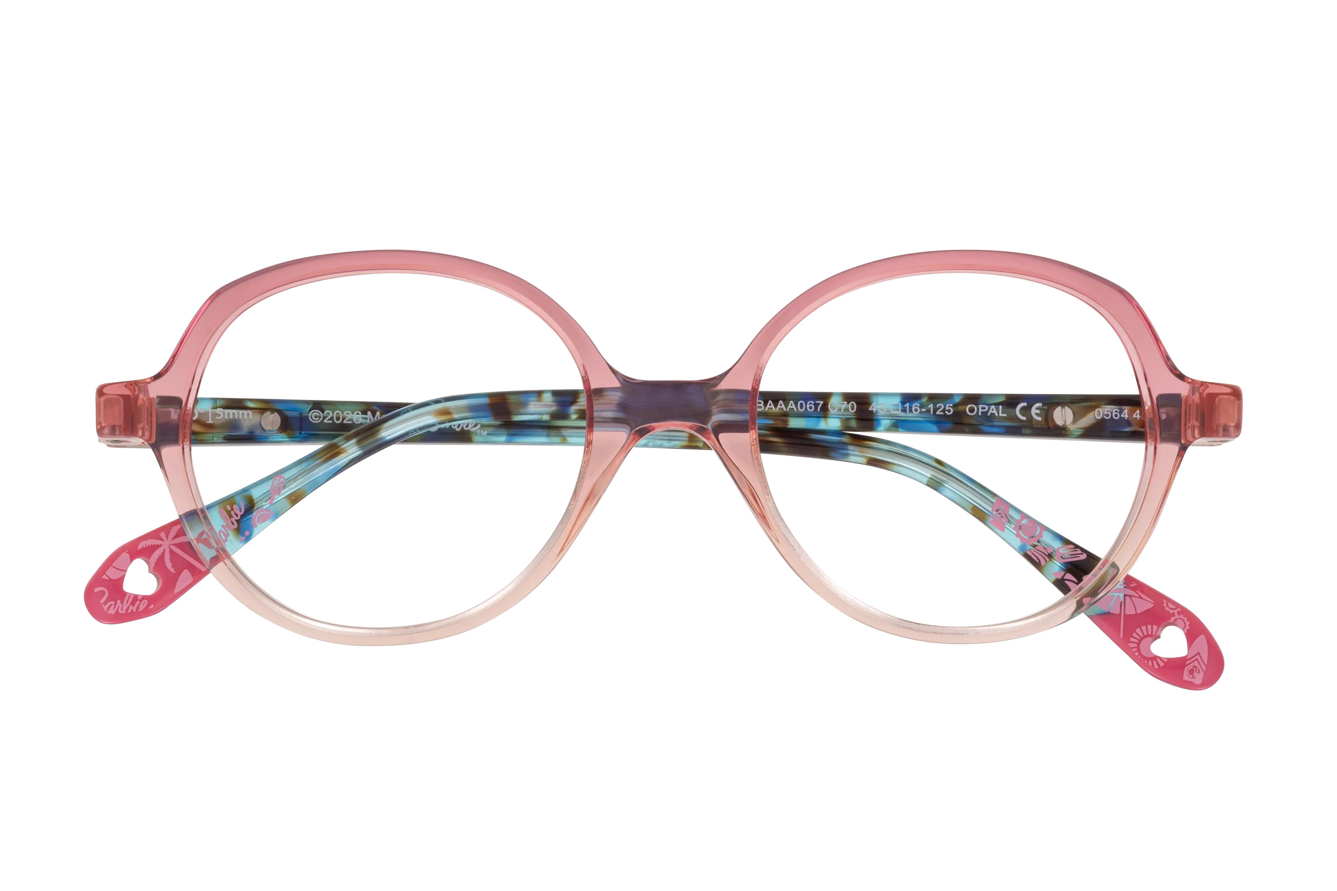 Lunettes de vue Barbie  Rose Rond BAAA067C70 Face