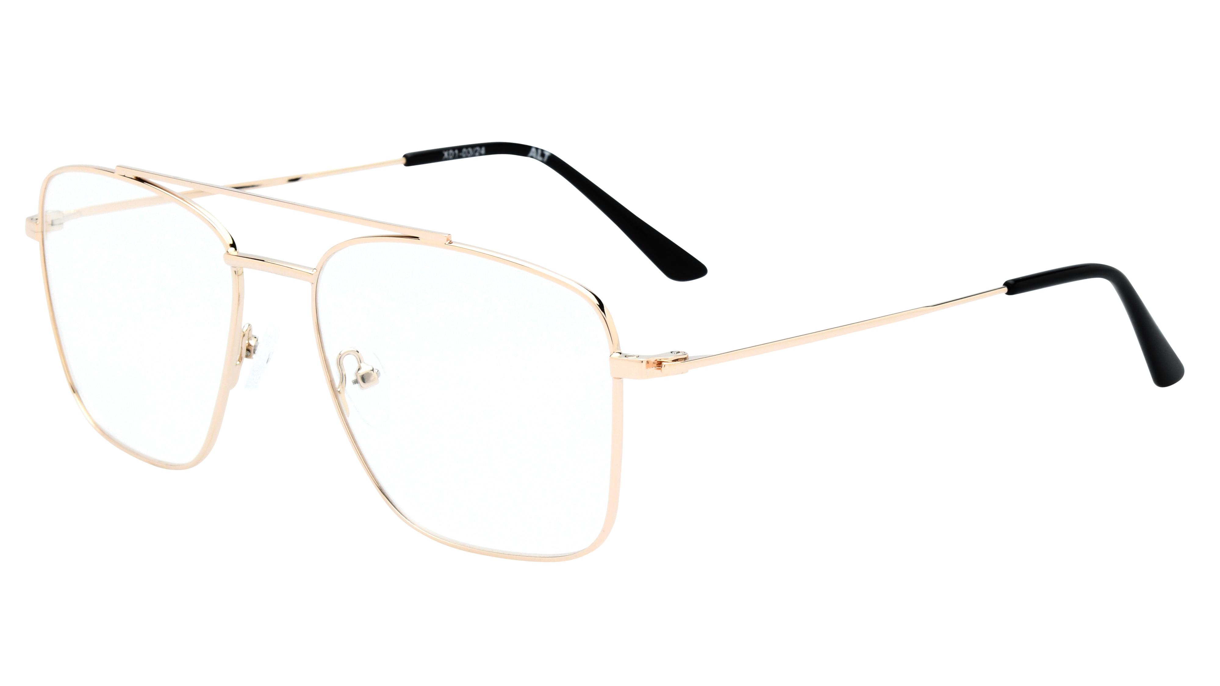 Lunettes de vue Alternance Mixte Or Aviateur Alt24110 Trois-Quart