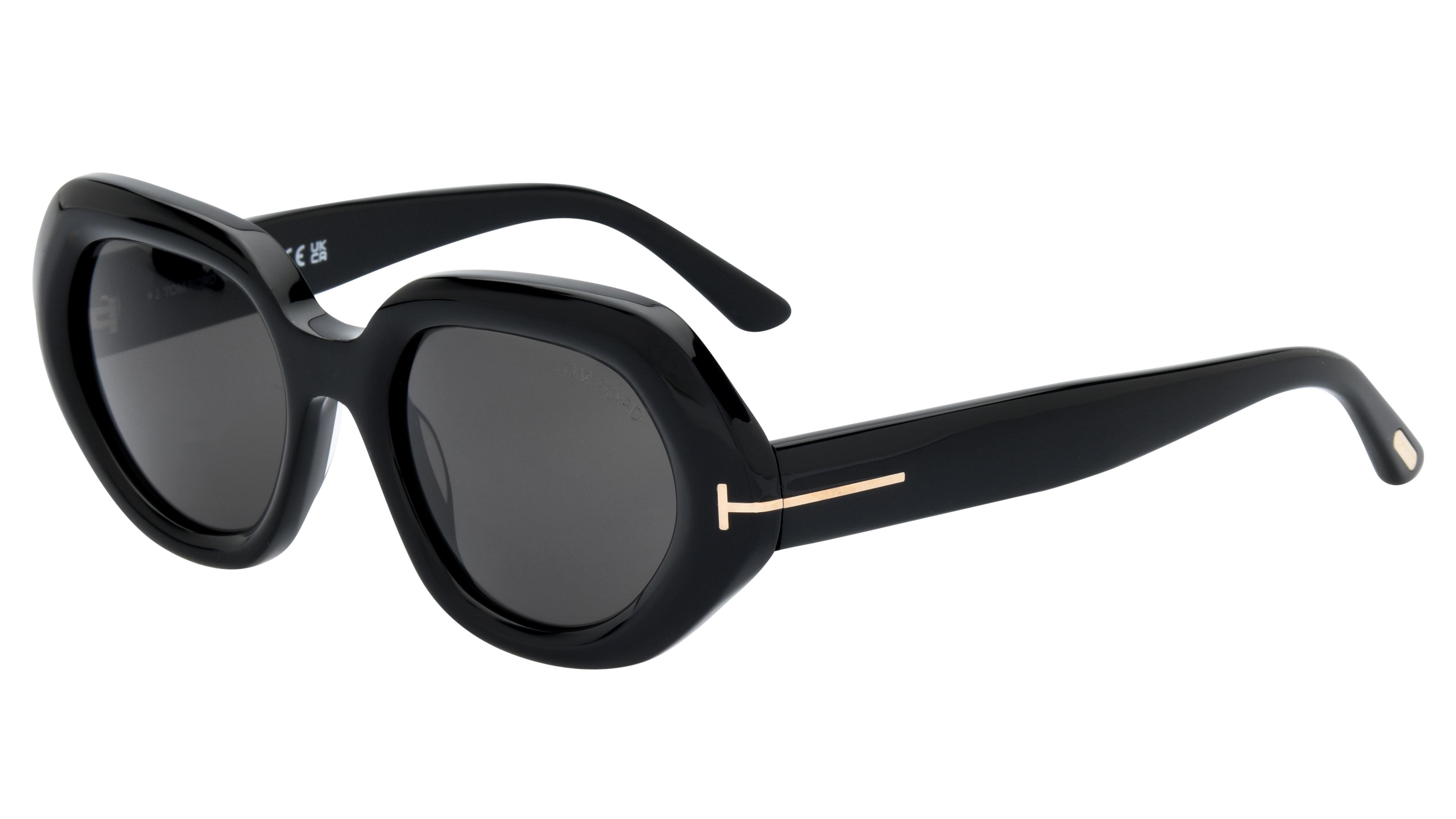 Lunettes de soleil Tom Ford Femme Noir Angulaire FT1317 Trois-Quart