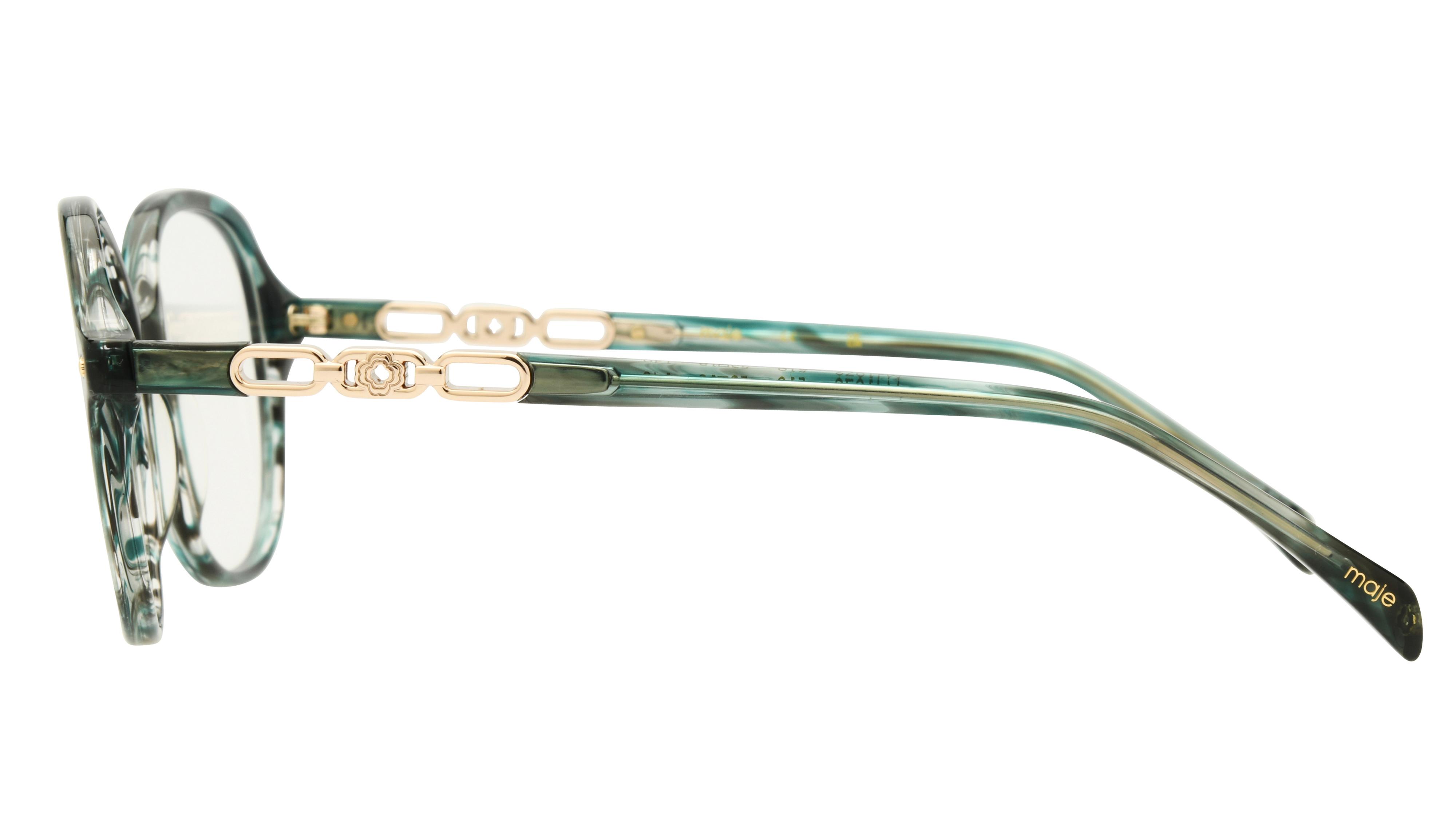 Lunettes de vue Maje Femme Vert Ovale mj1079 Gauche