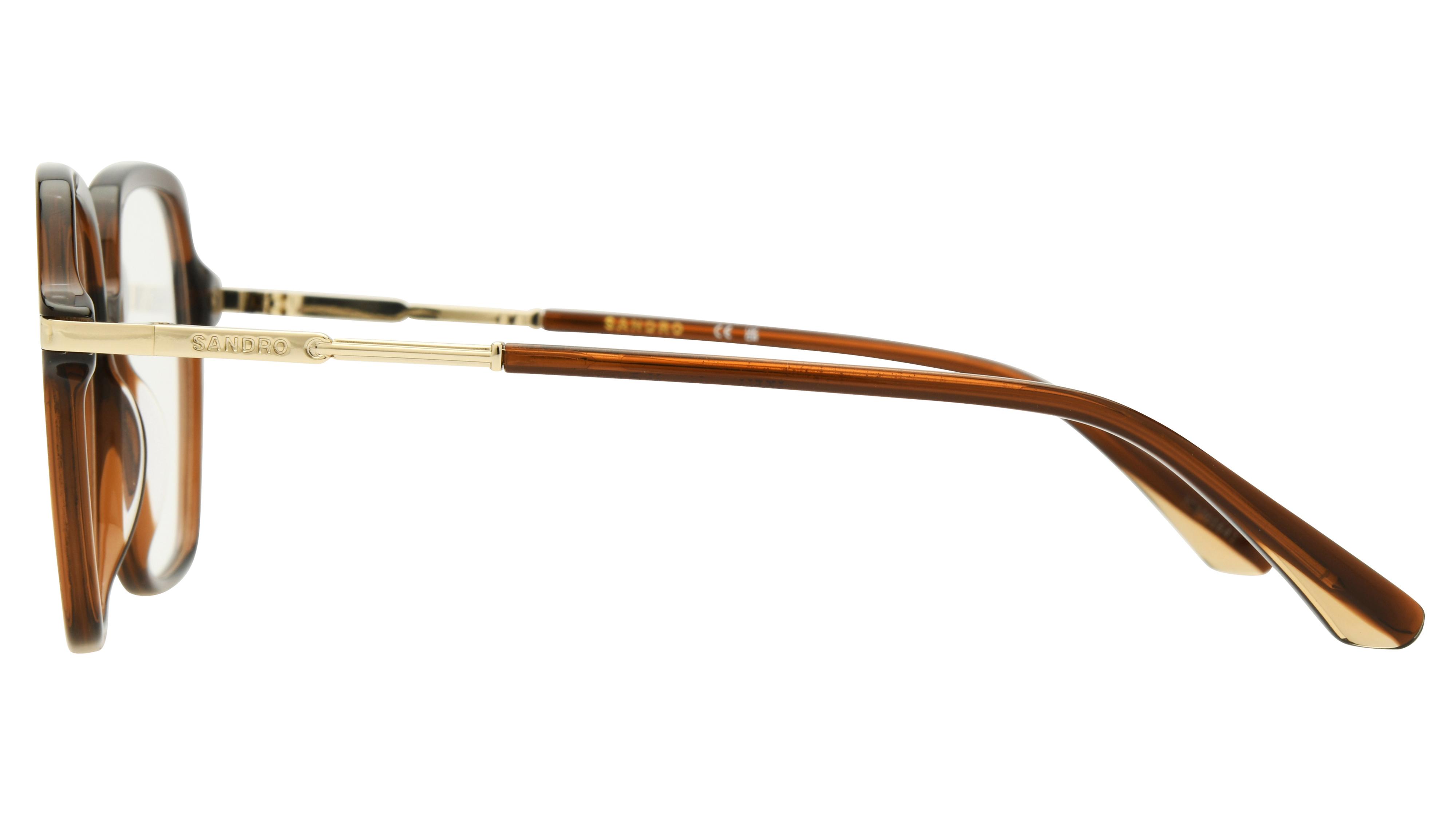 Lunettes de vue Sandro Femme Marron Rectangle sd2067 Gauche