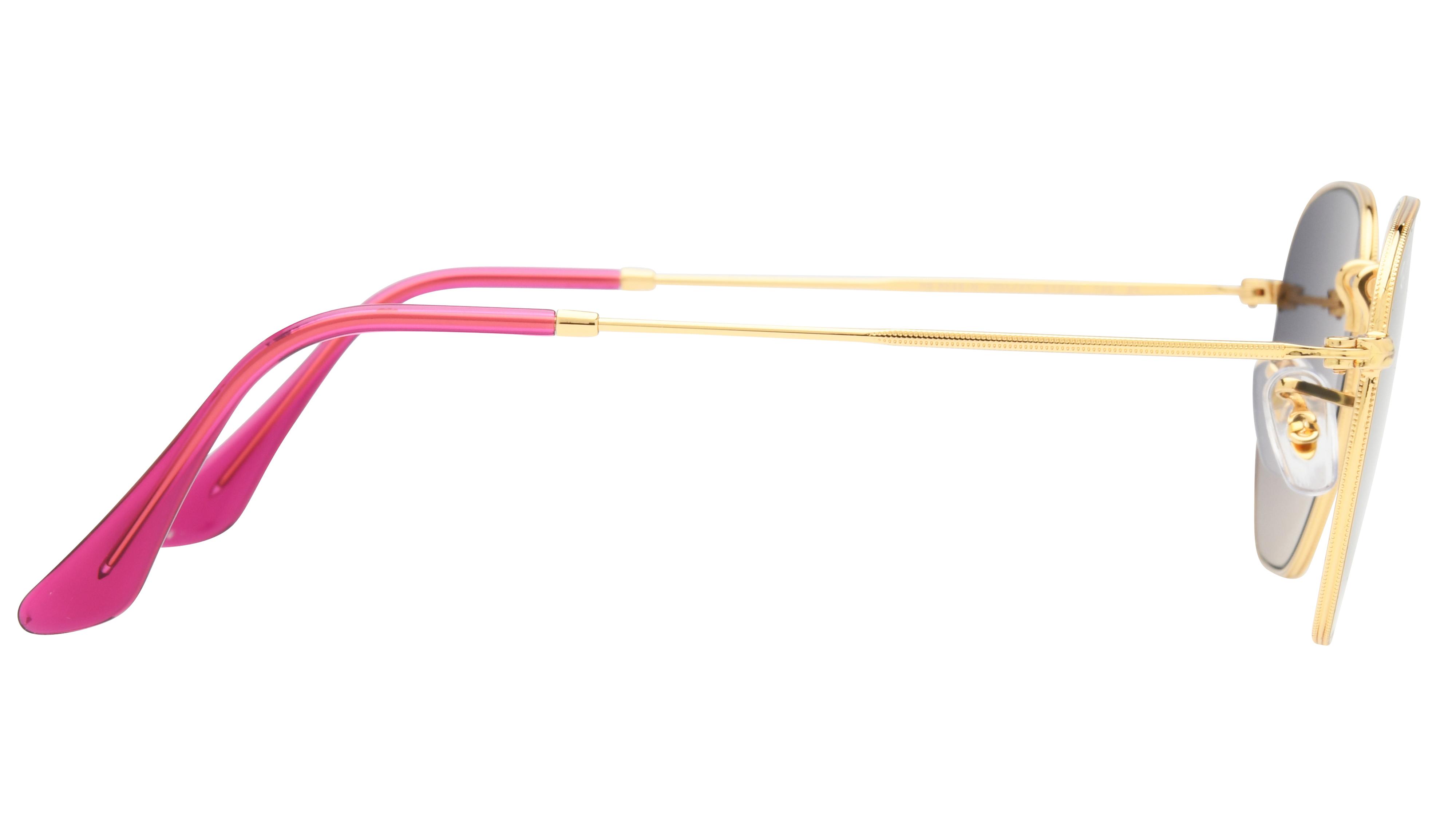Lunettes de soleil Ray-Ban Mixte Or Carré RB3548N Droite