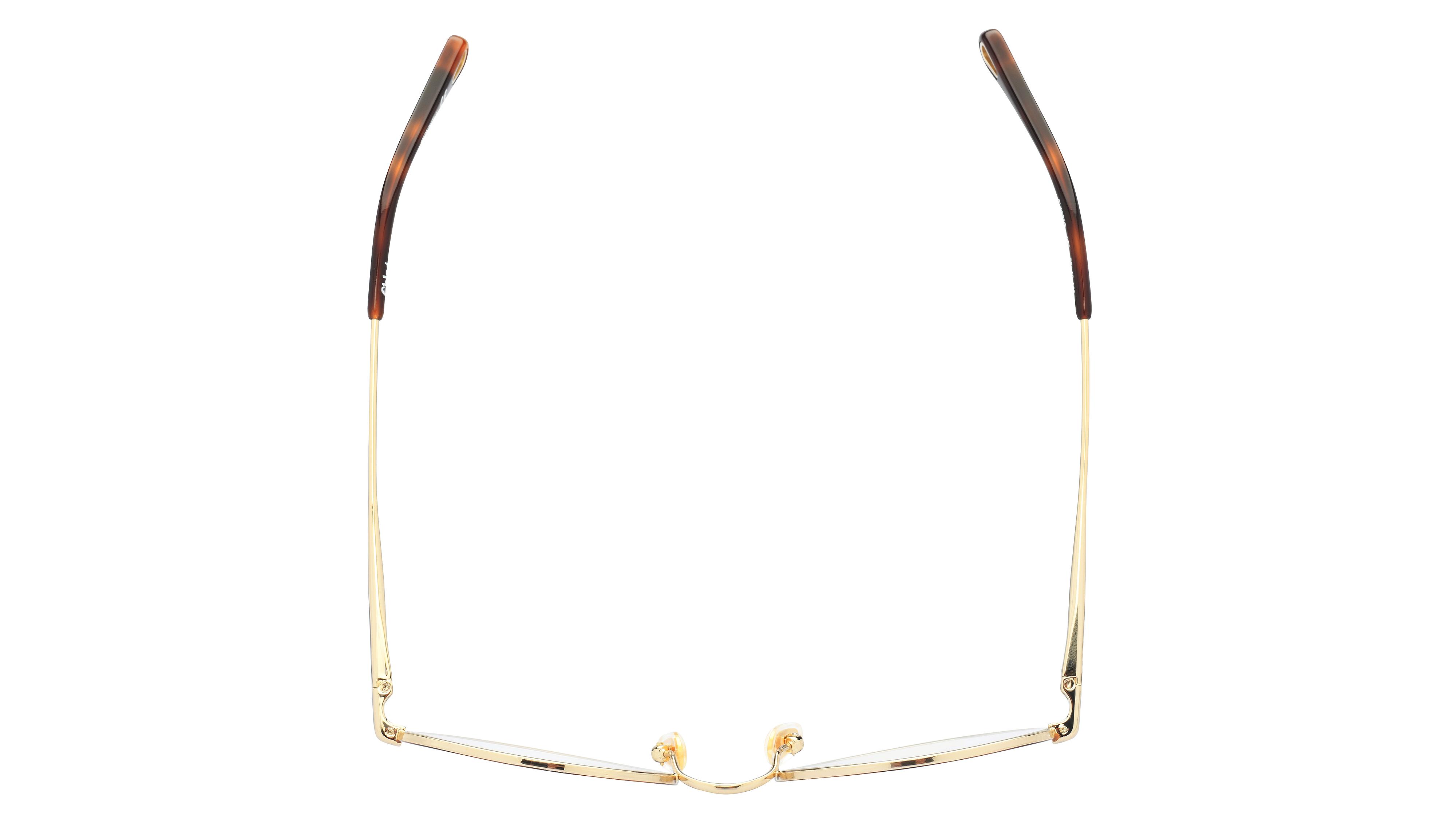 Lunettes de vue Chloé Femme Marron Ronde Ch0021O Dessus