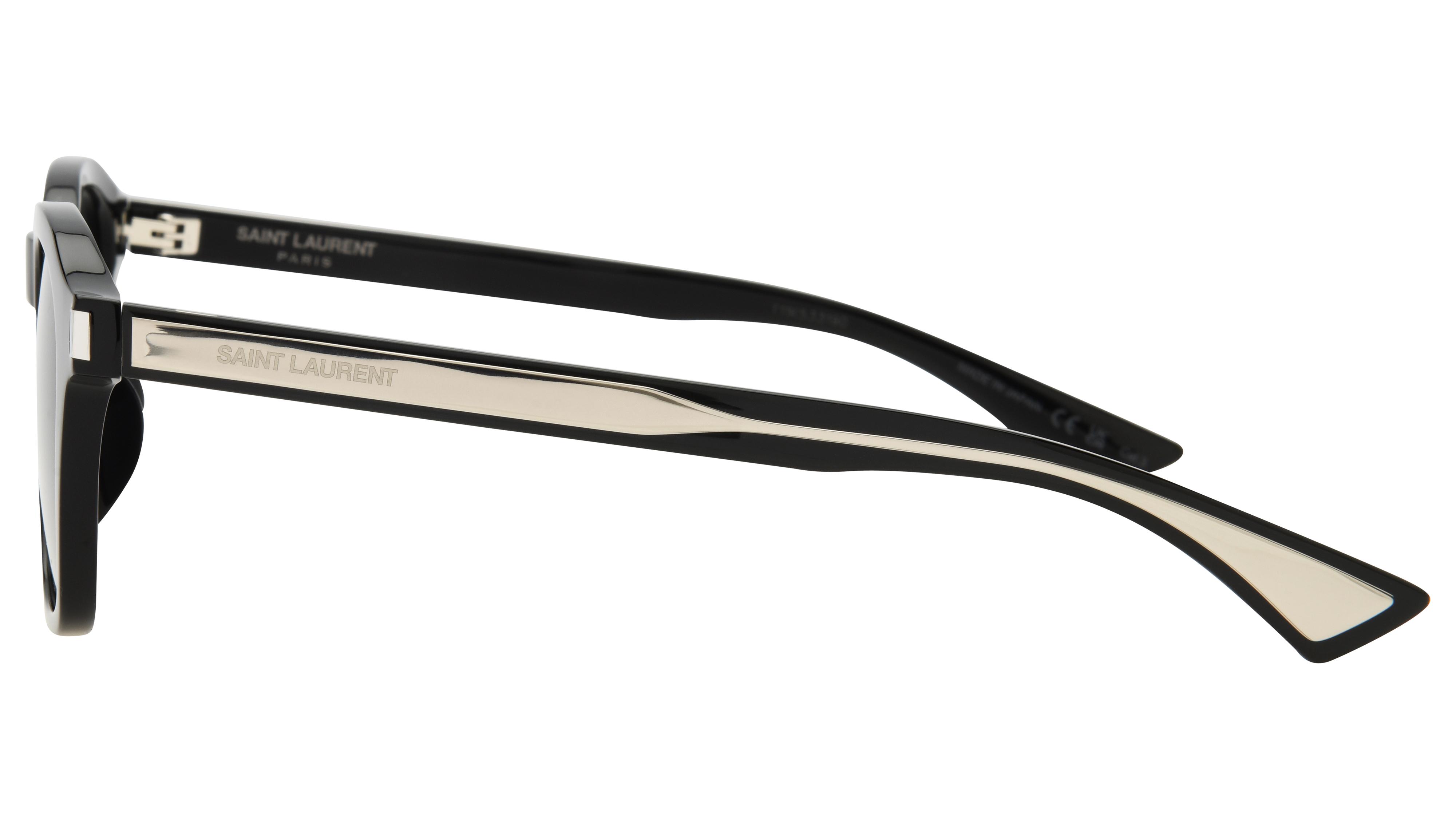 Lunettes de soleil Saint Laurent Mixte Noir Ronde sl Gauche