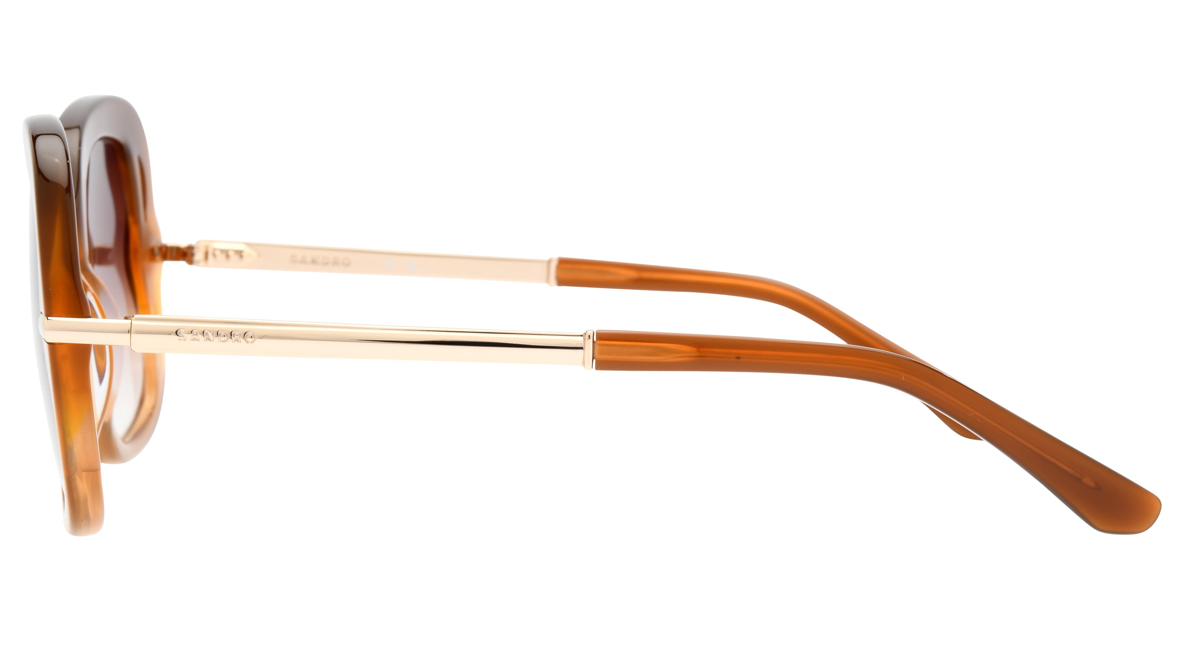 Lunettes de soleil Sandro Femme Marron Rectangle Sd6048 Gauche
