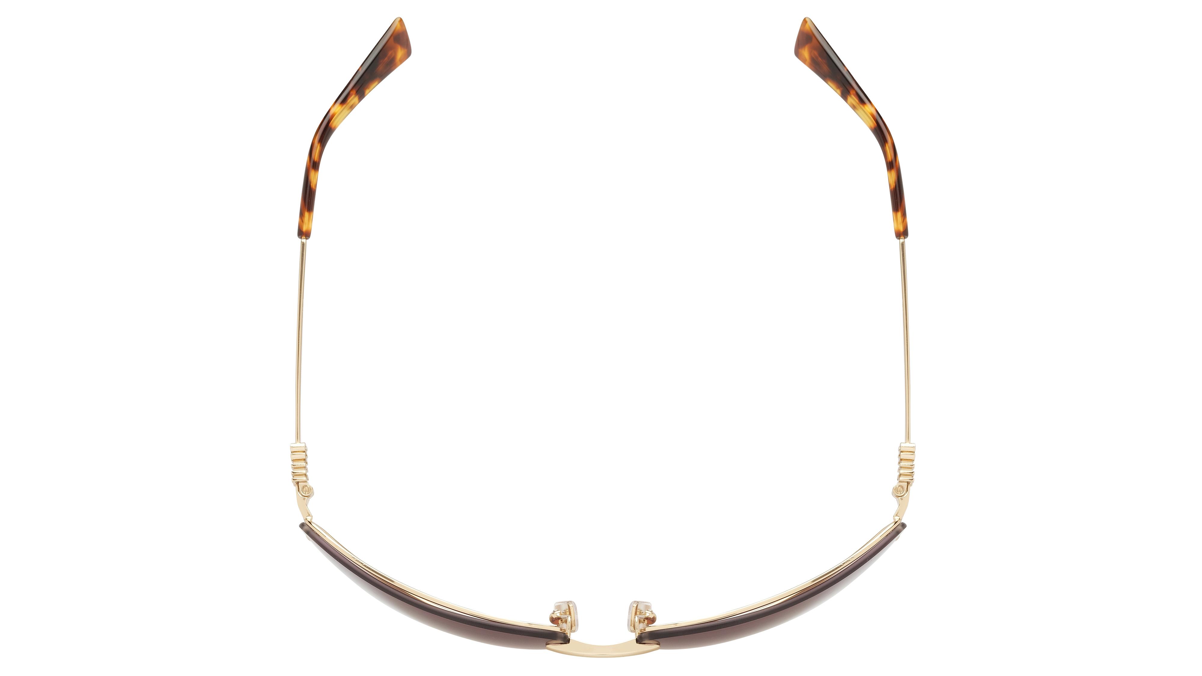 Lunettes de soleil Miu Miu Femme Or Ovale Mu Dessus