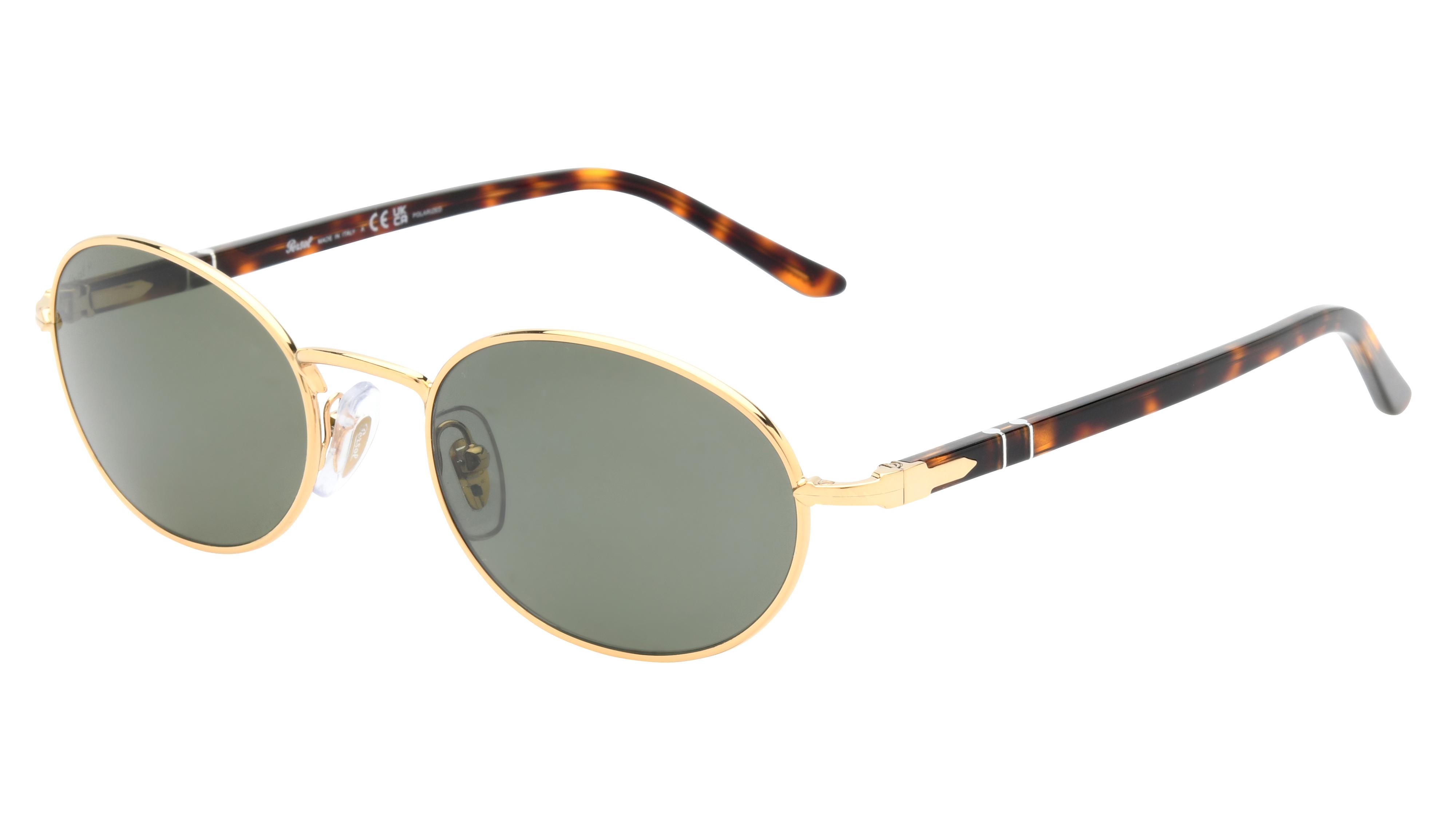 Lunettes de soleil Persol Mixte Or Ovale PO1018S Trois-Quart