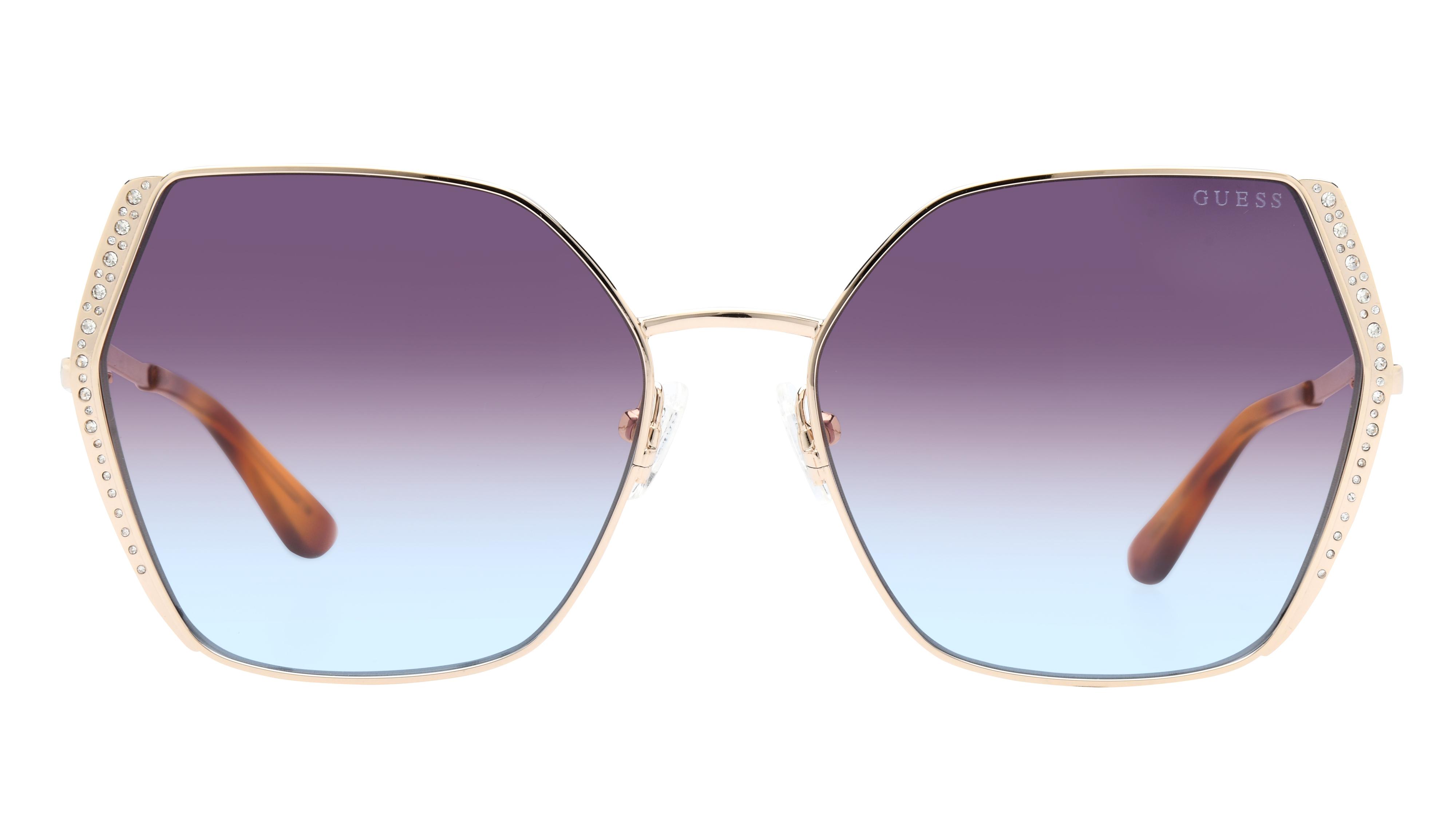 Lunettes de soleil Guess Femme Or Papillon Gu7843 Face