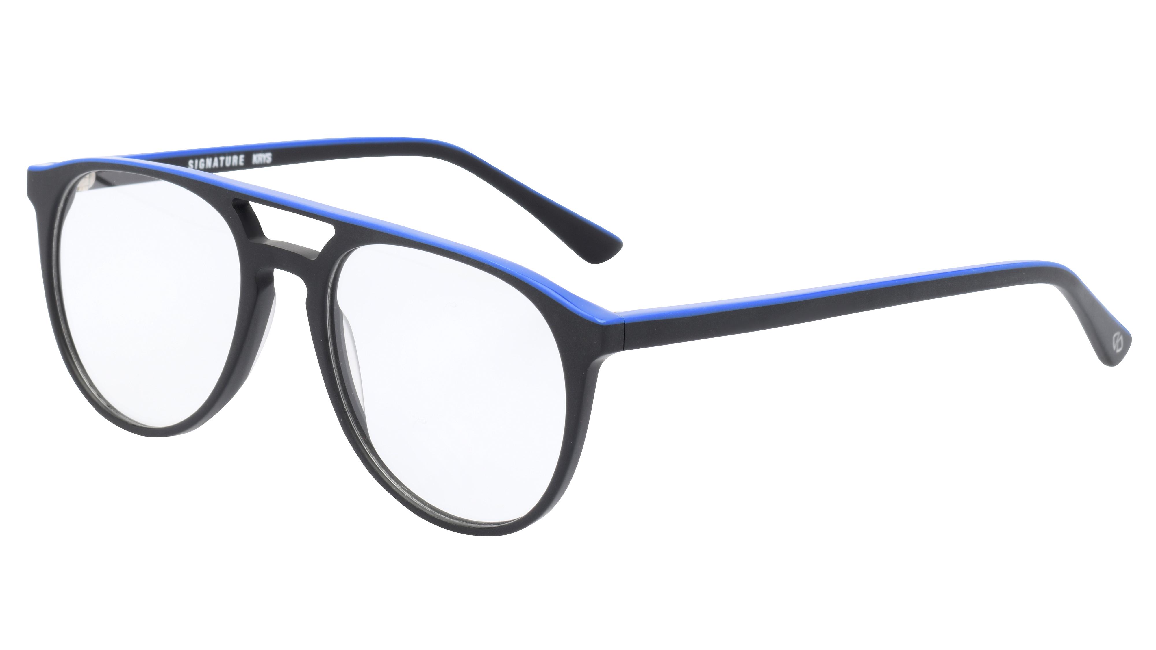 Lunettes de vue Signature Krys Homme Bleu Aviateur Moj2209 Trois-Quart