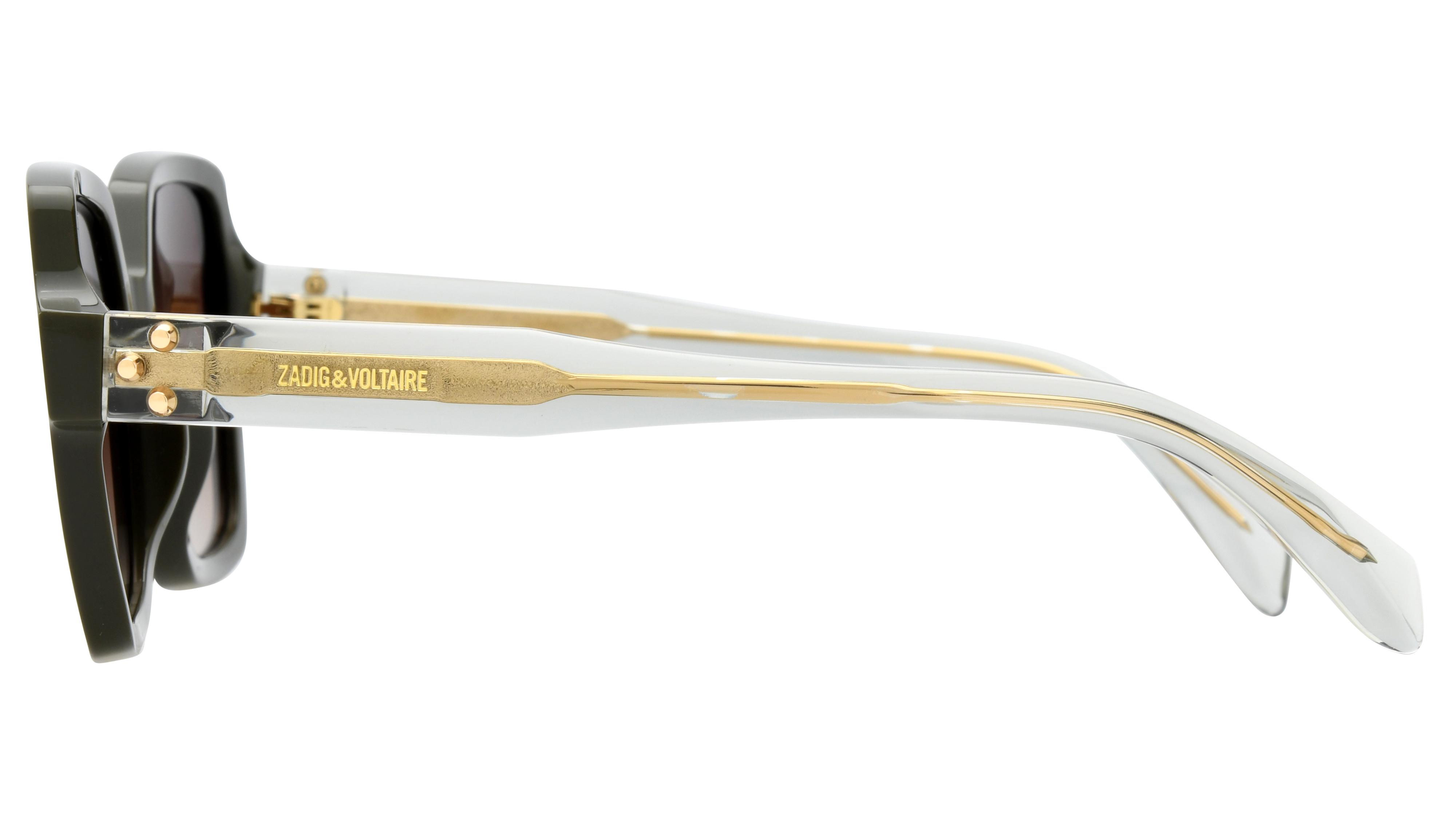 Lunettes de soleil Zadig & Voltaire Femme Vert Carré SZV473 Gauche
