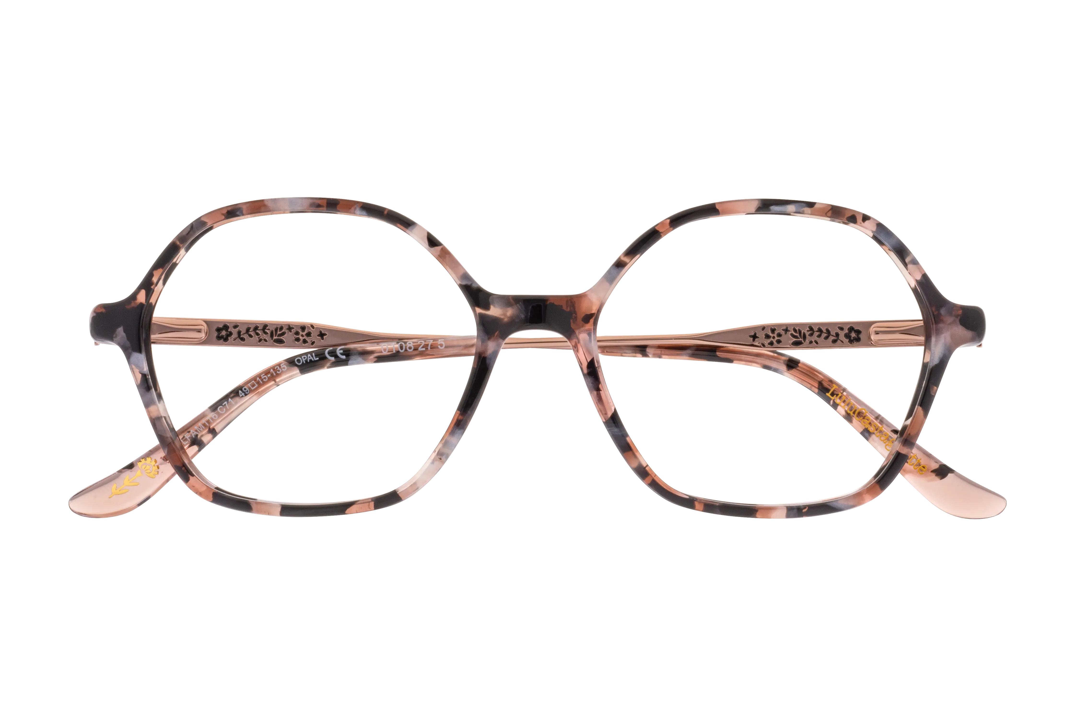 Lunettes de vue Lulu Castagnette  Rose Wayfarer LFAM116C71 Face