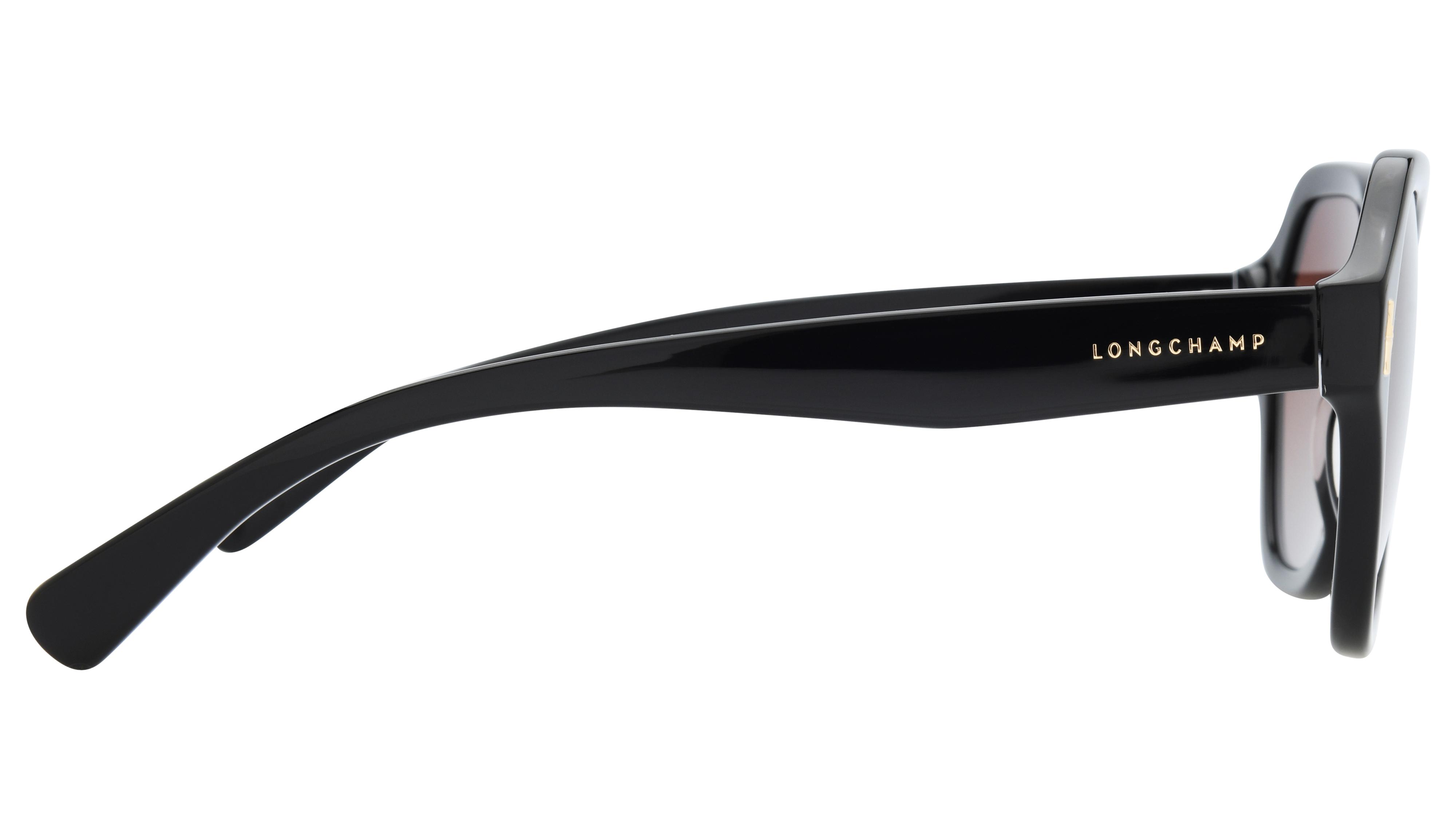 Lunettes de soleil Longchamp Femme Noir Ovale lo801s Droite