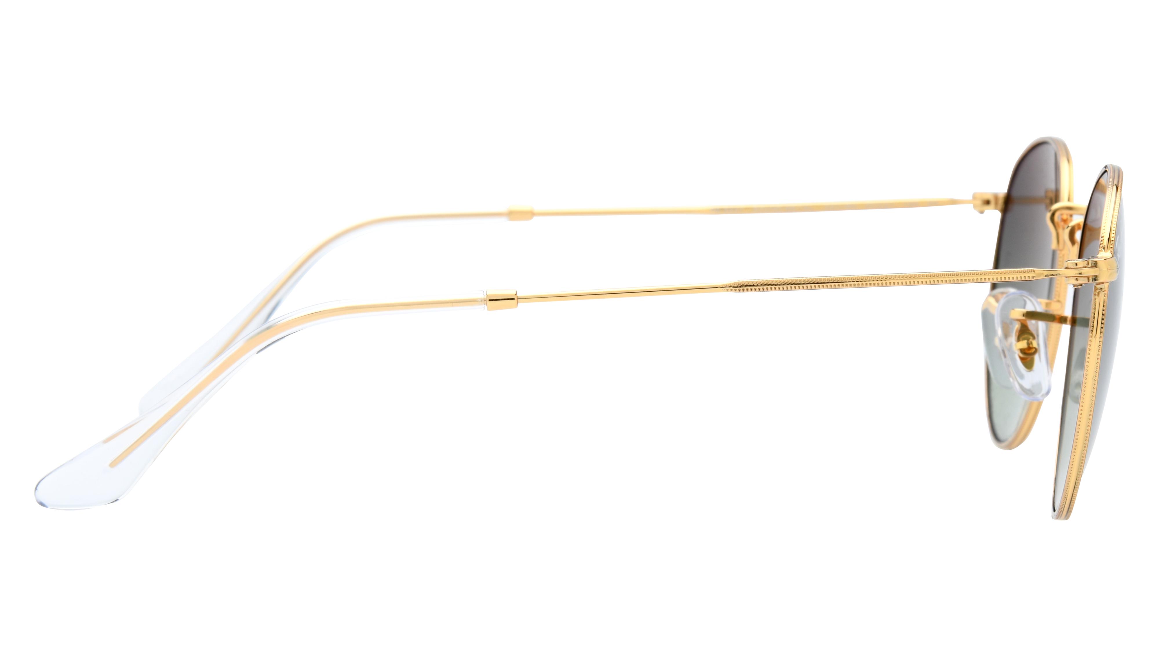 Lunettes de soleil Ray-Ban Homme Or Ronde RB3447 Droite