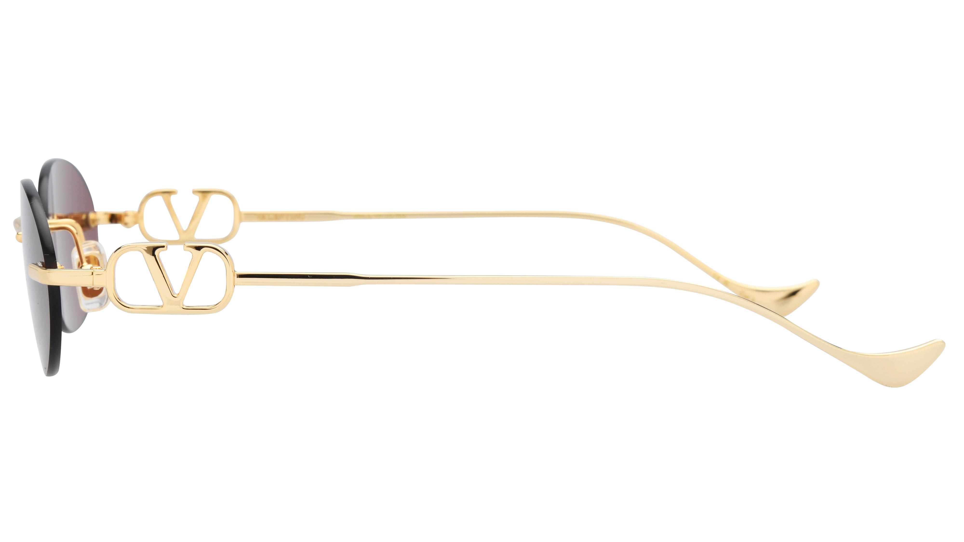 Lunettes de soleil Valentino Femme Or Ovale Vg0032S Gauche