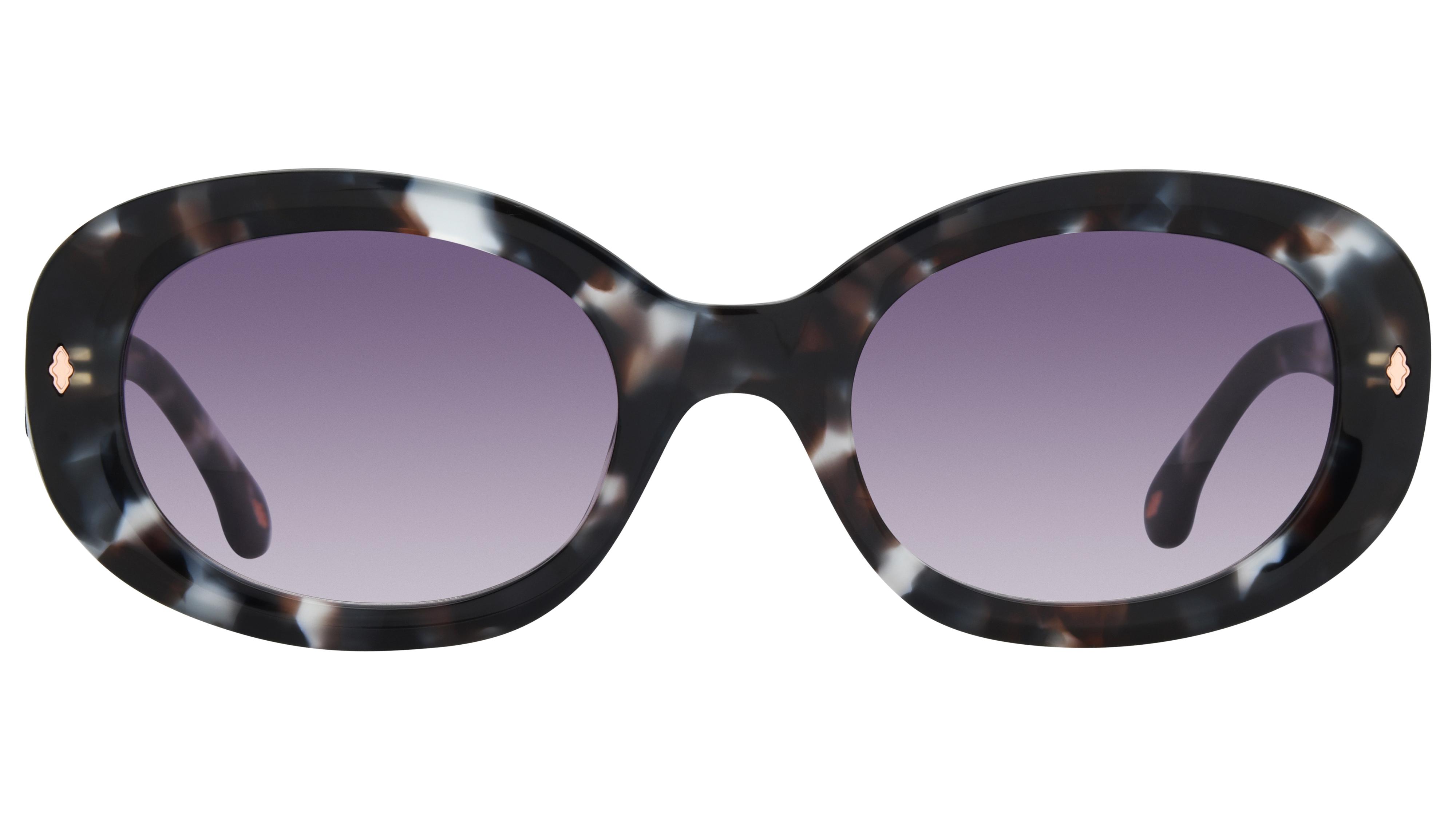 Lunettes de soleil ba&sh Femme Écaille Ovale laela Face