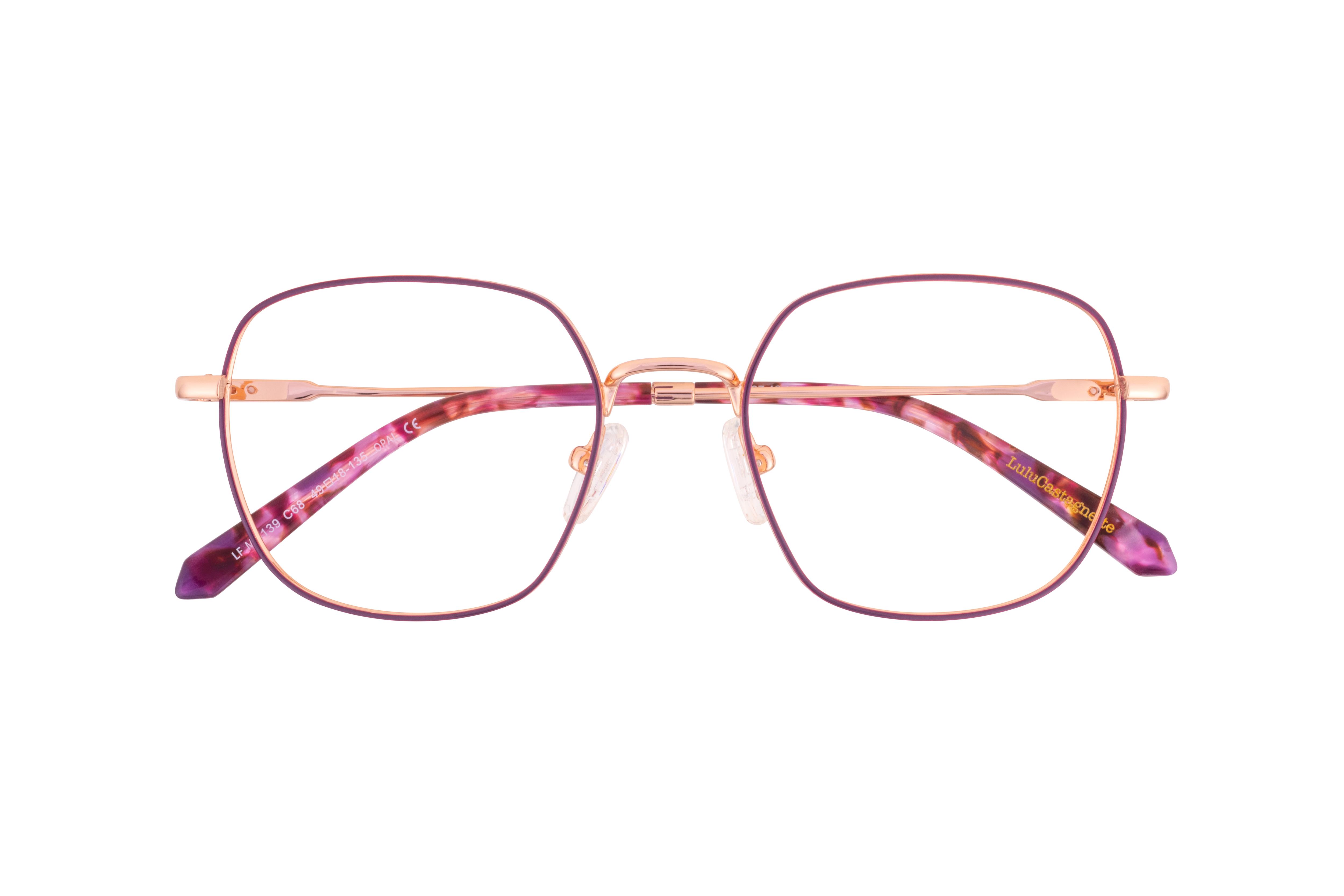 Lunettes de vue Lulu Castagnette Enfant Violet Carré LFMM139 Face