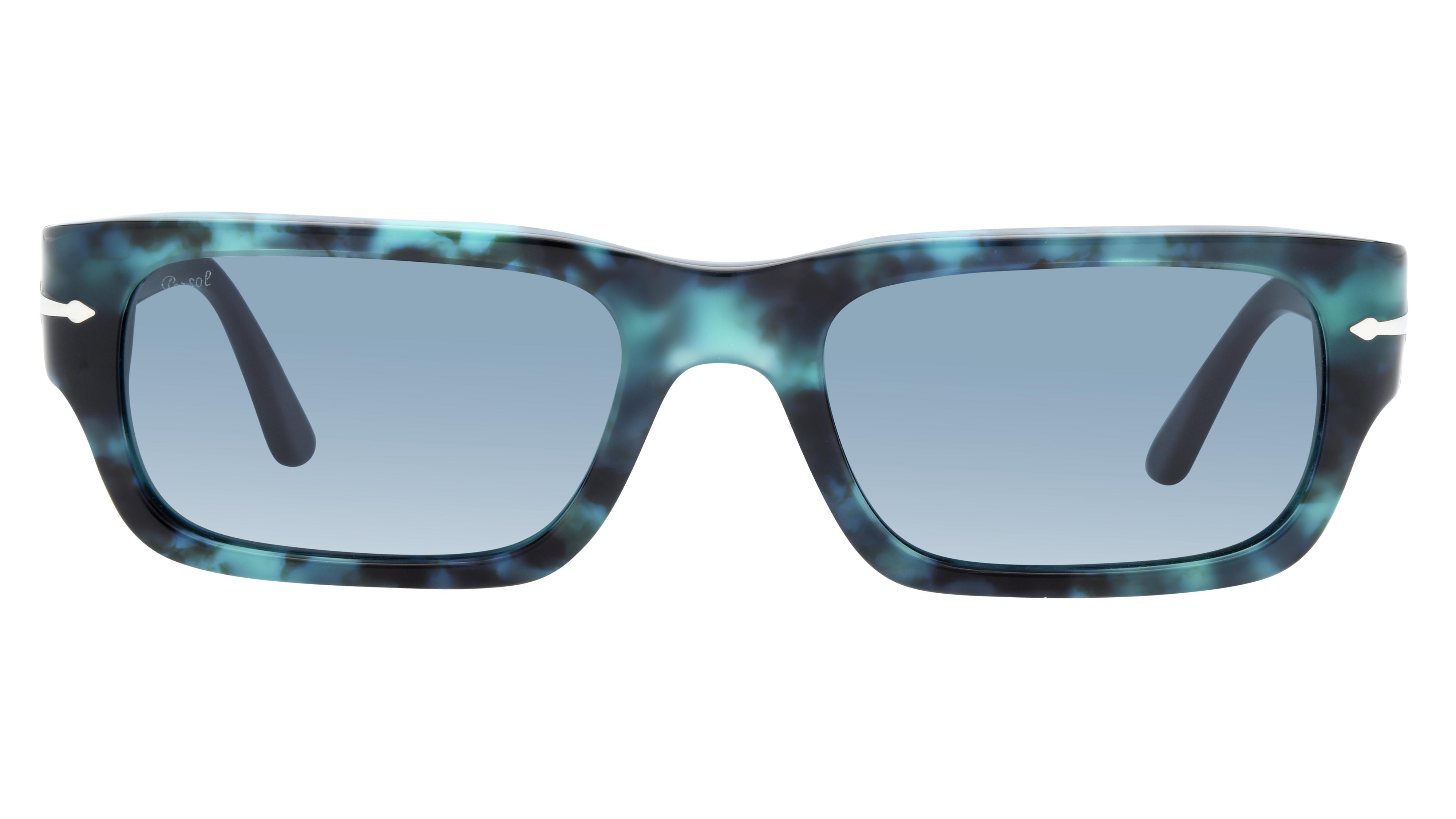 Lunettes de soleil Persol Mixte Bleu Rectangle PO3347S Face