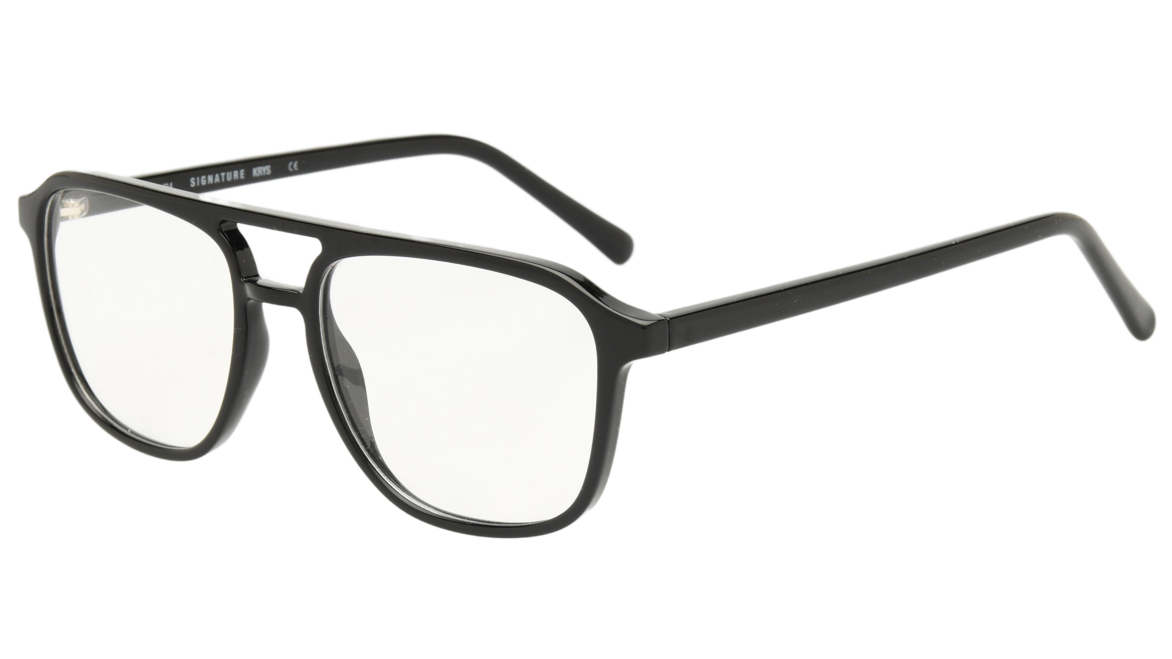 Lunettes de vue Krys Origine Homme Noir Aviateur Ess2502 Trois-Quart