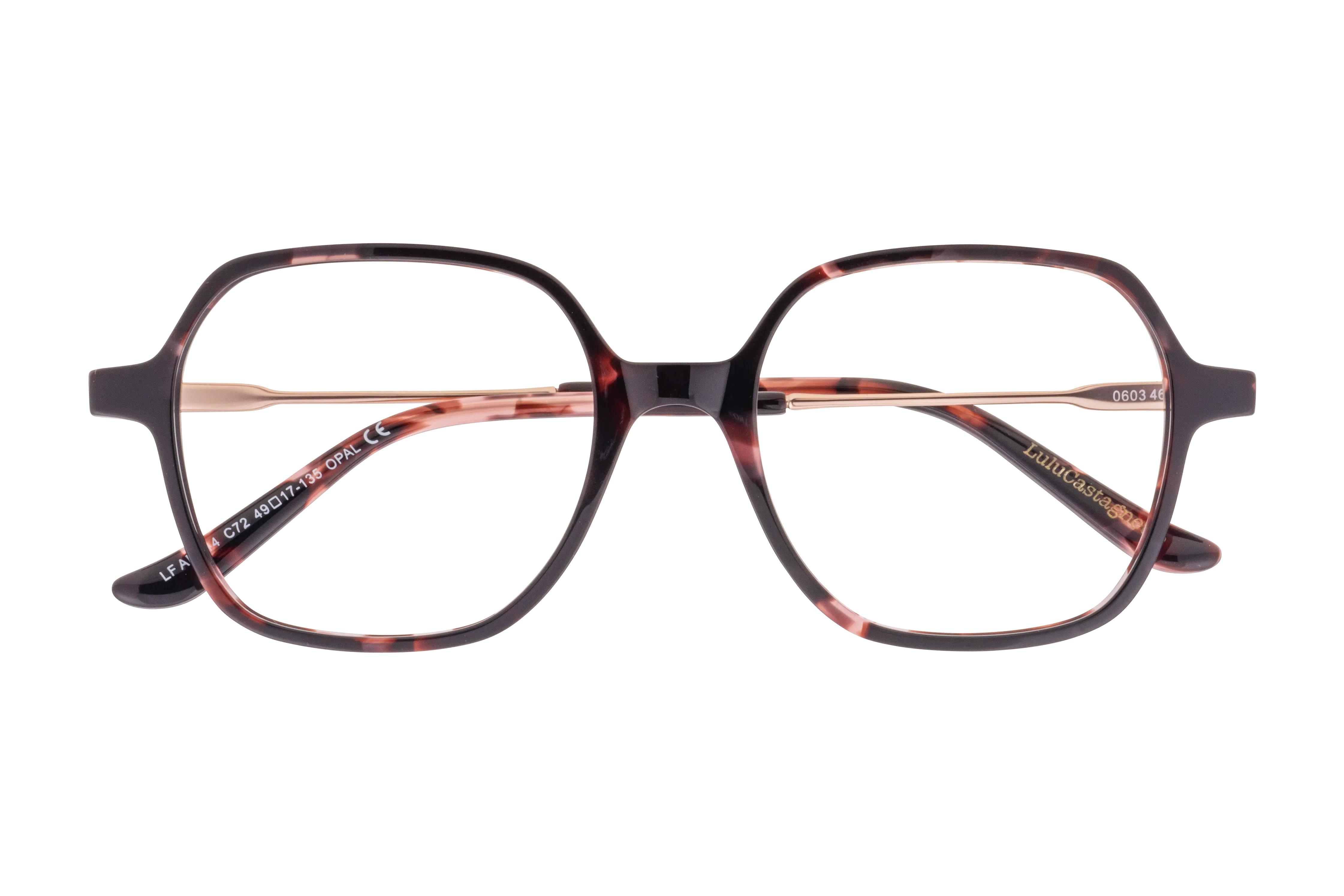 Lunettes de vue Lulu Castagnette  Rose Carré LFAM114C72 Face