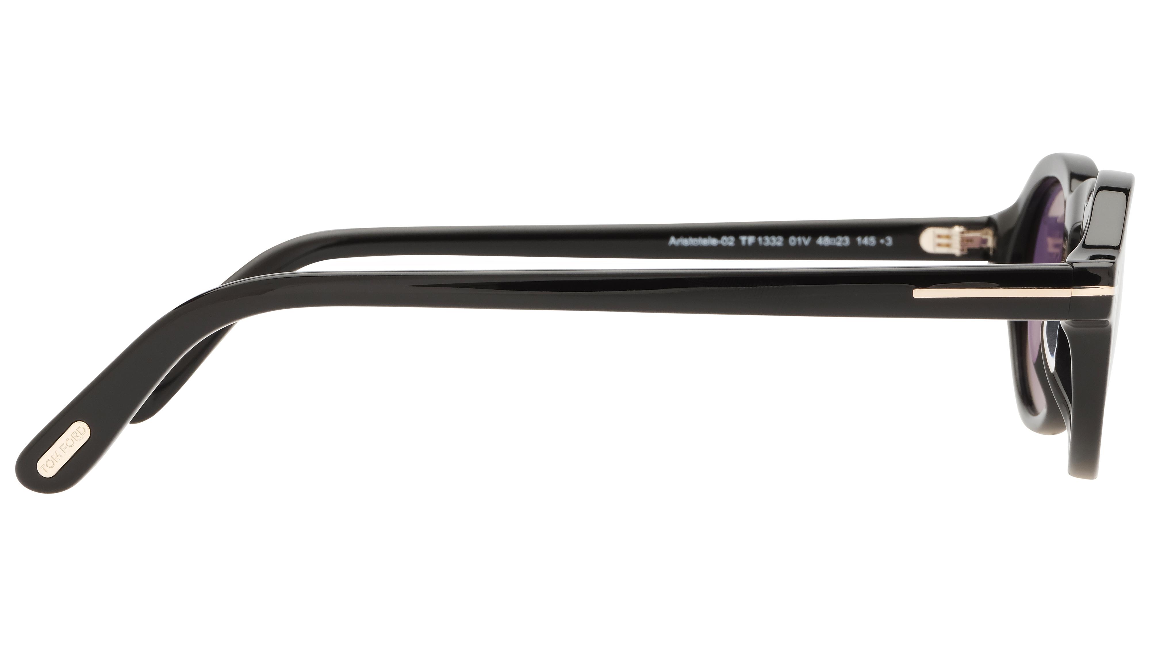 Lunettes de soleil Tom Ford Homme Noir Ovale Ft1332 Droite