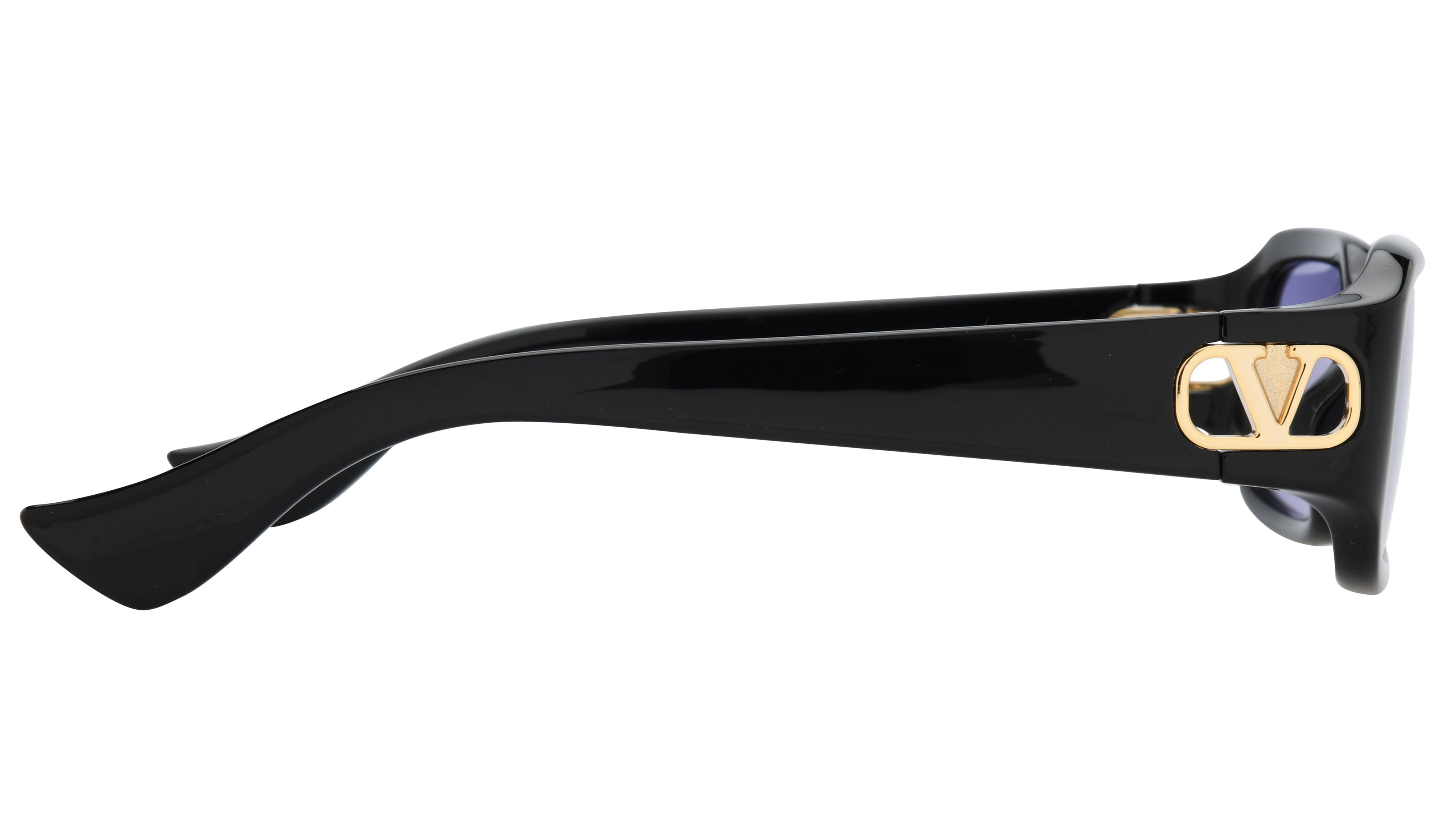 Lunettes de soleil Valentino Femme Noir Rectangle Vg0016S Droite