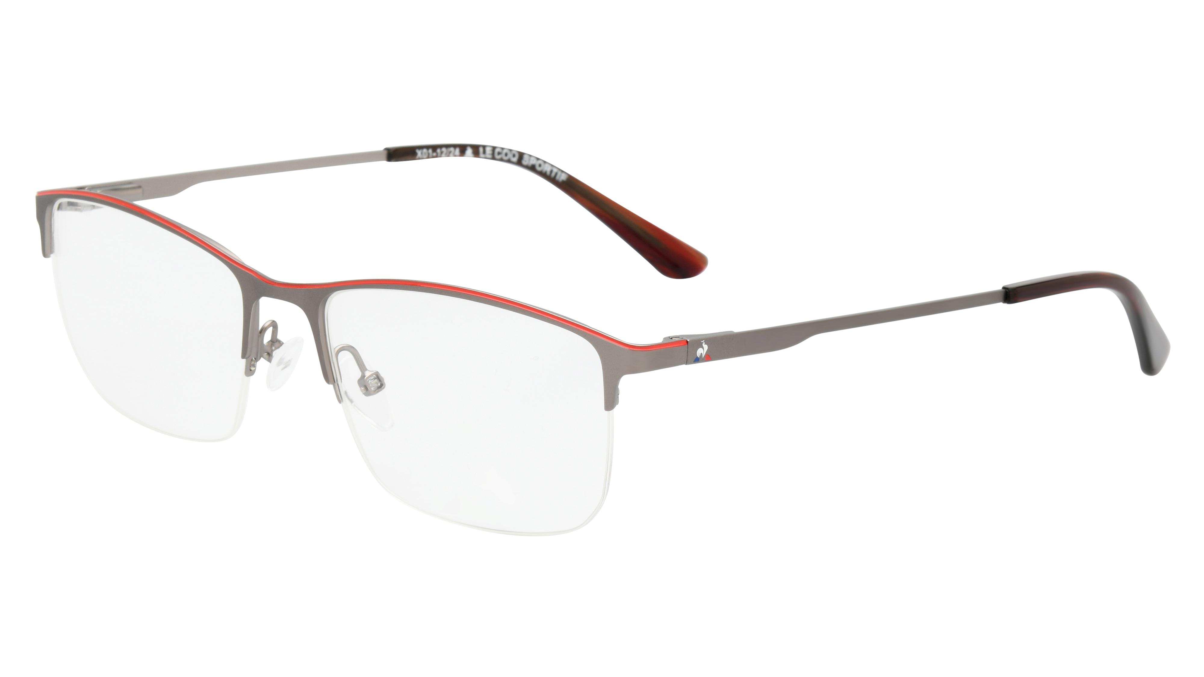 Lunettes de vue Le Coq Sportif Homme Gris Rectangle Lcs2501 Trois-Quart