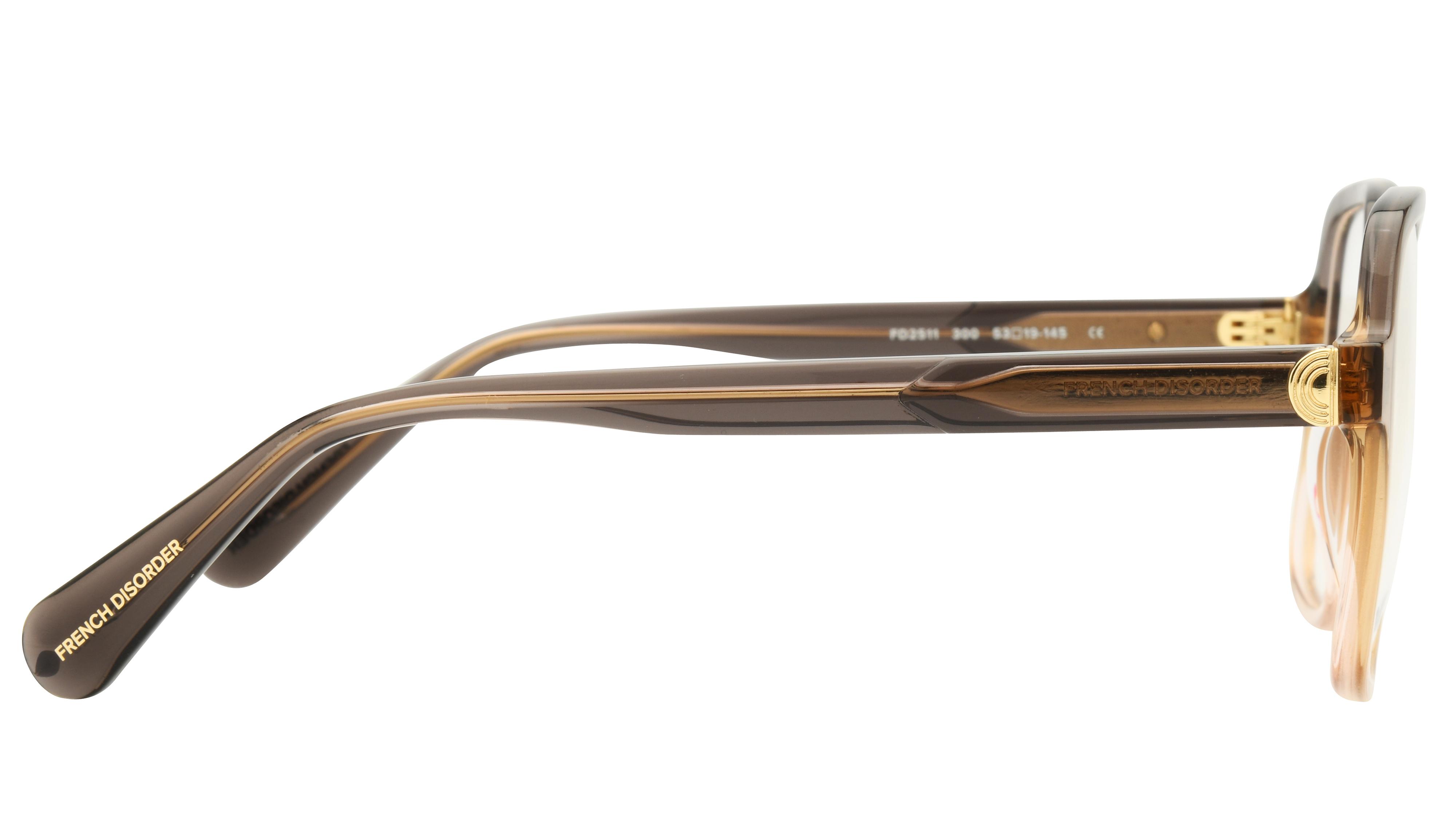 Lunettes de vue French Disorder Femme Marron Carré Fd2511 Droite