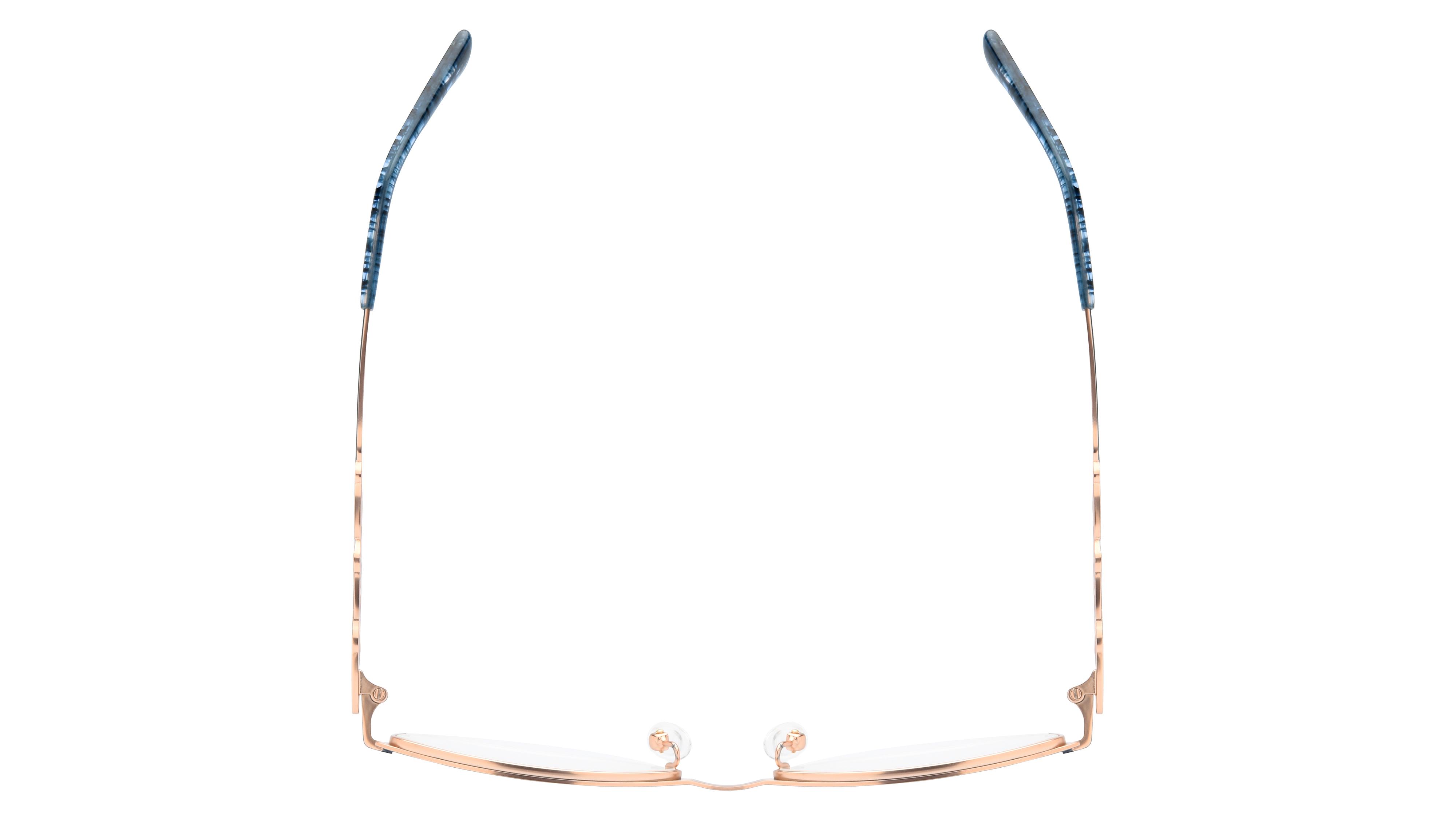 Lunettes de vue Baïa Femme Bleu Rectangle Baa2401 Dessus