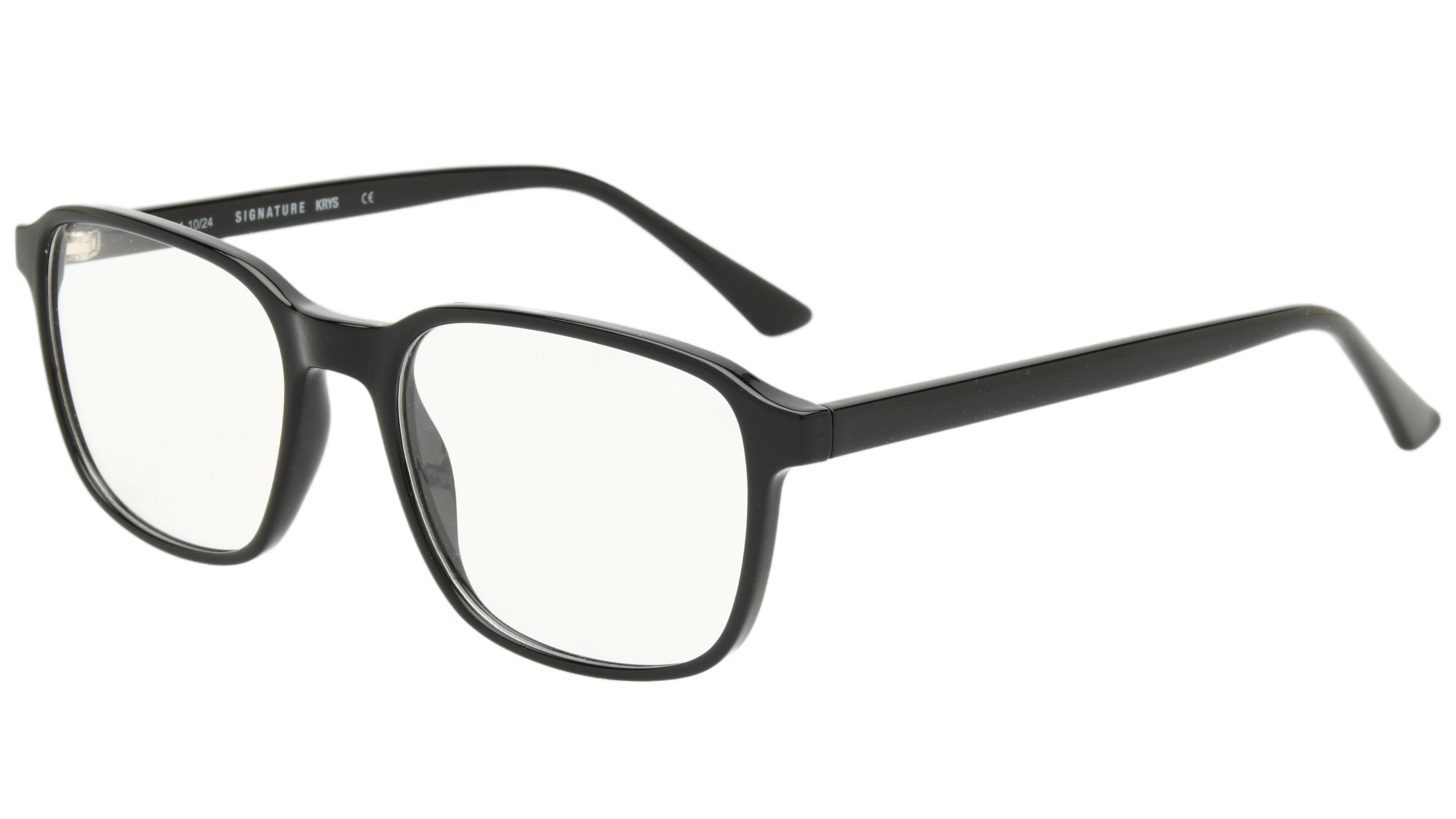Lunettes de vue Krys Origine Homme Noir Rectangle Ess2501 Trois-Quart