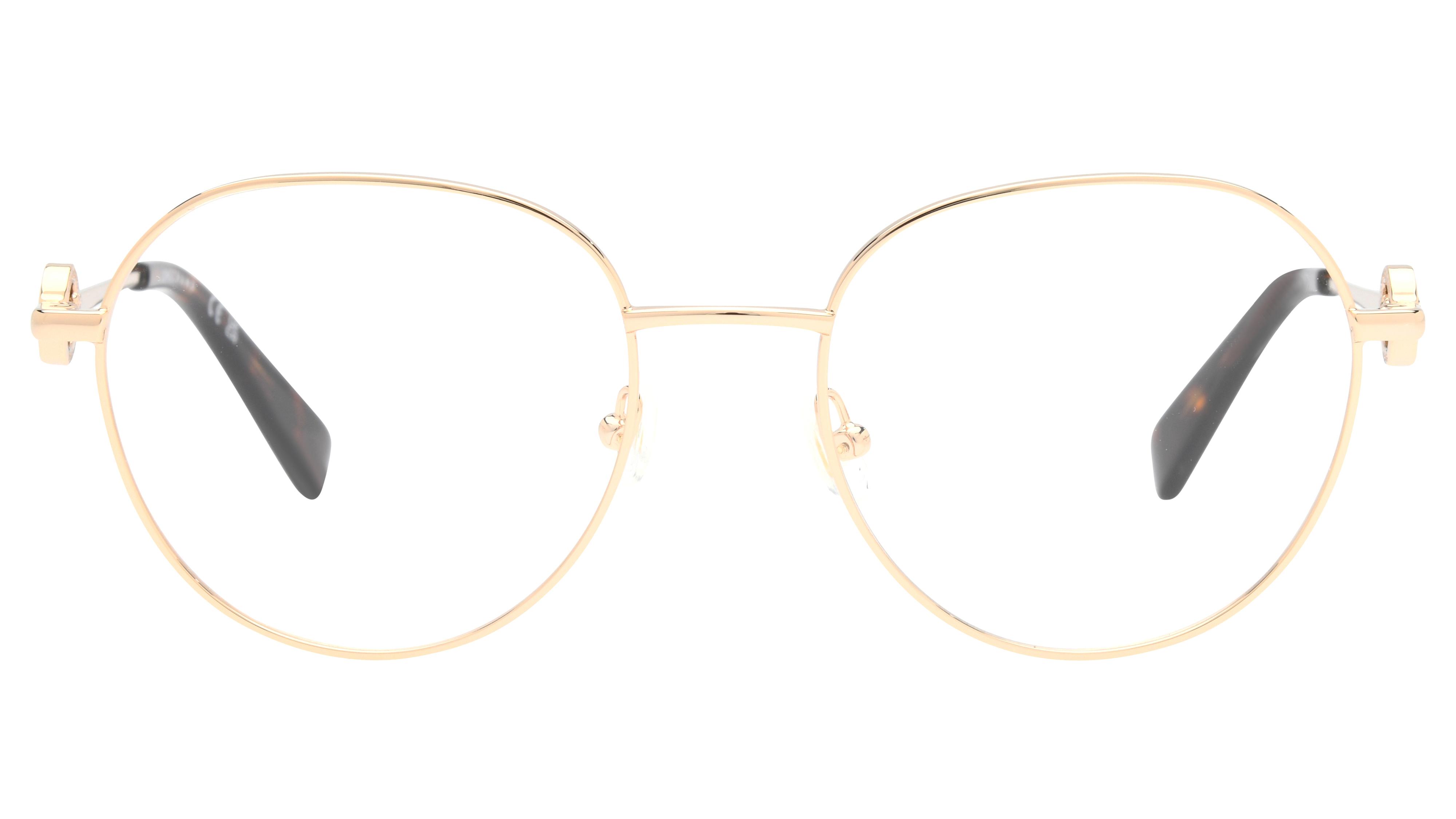 Lunettes de vue Longchamp Femme Or Ronde Lo2165 Face