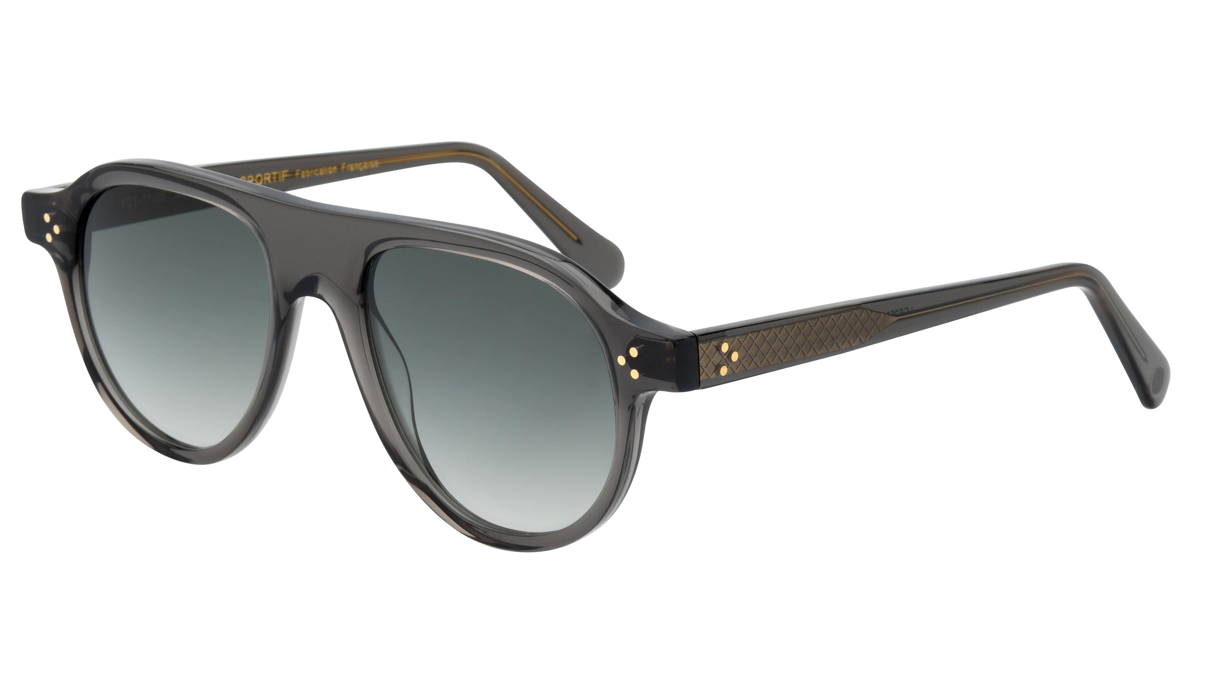 Lunettes de soleil Le Coq Sportif Homme Gris Ronde Lcs2502/S Trois-Quart