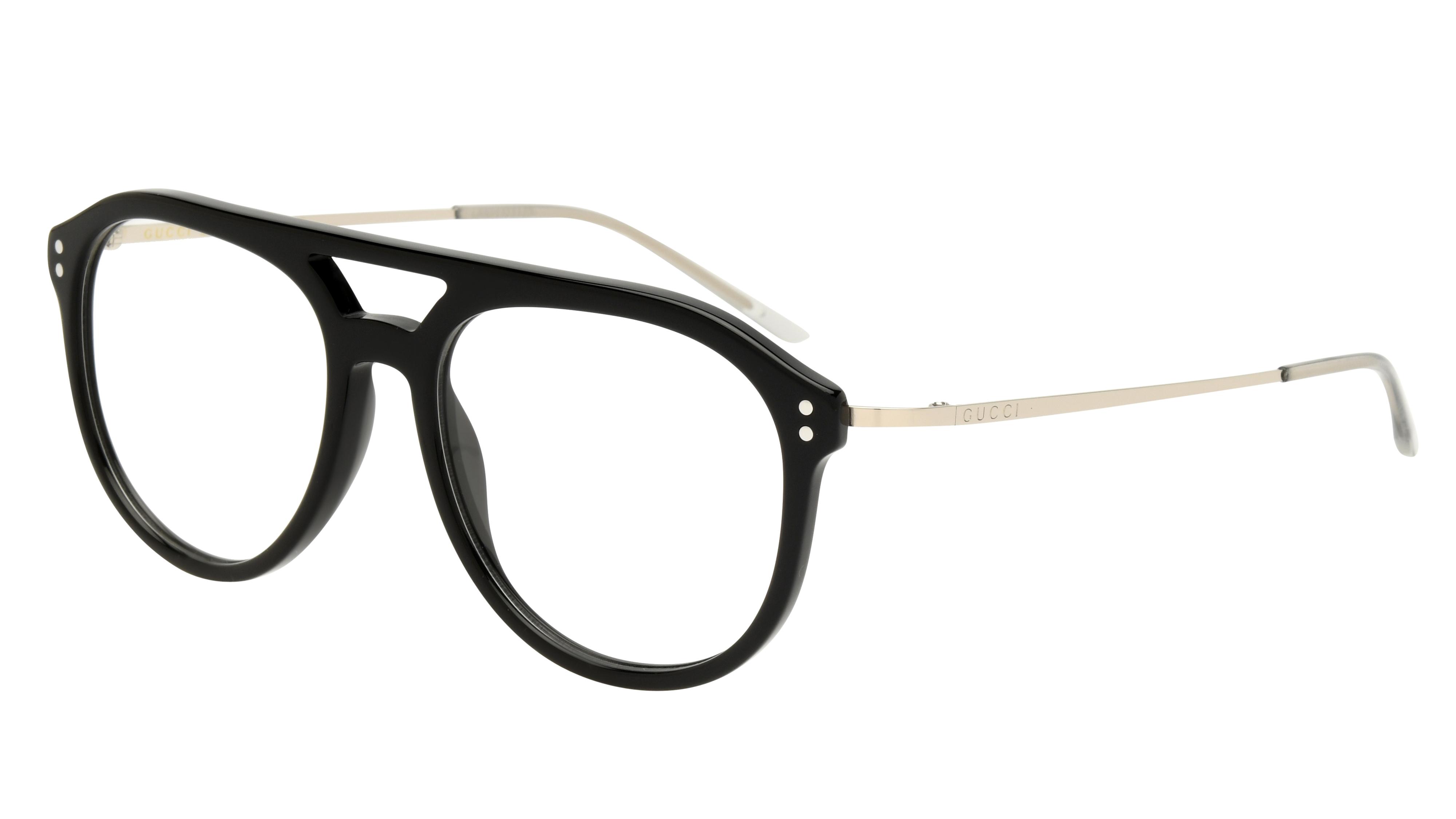 Lunettes de vue Gucci Homme Noir Aviateur GG1708O Trois-Quart