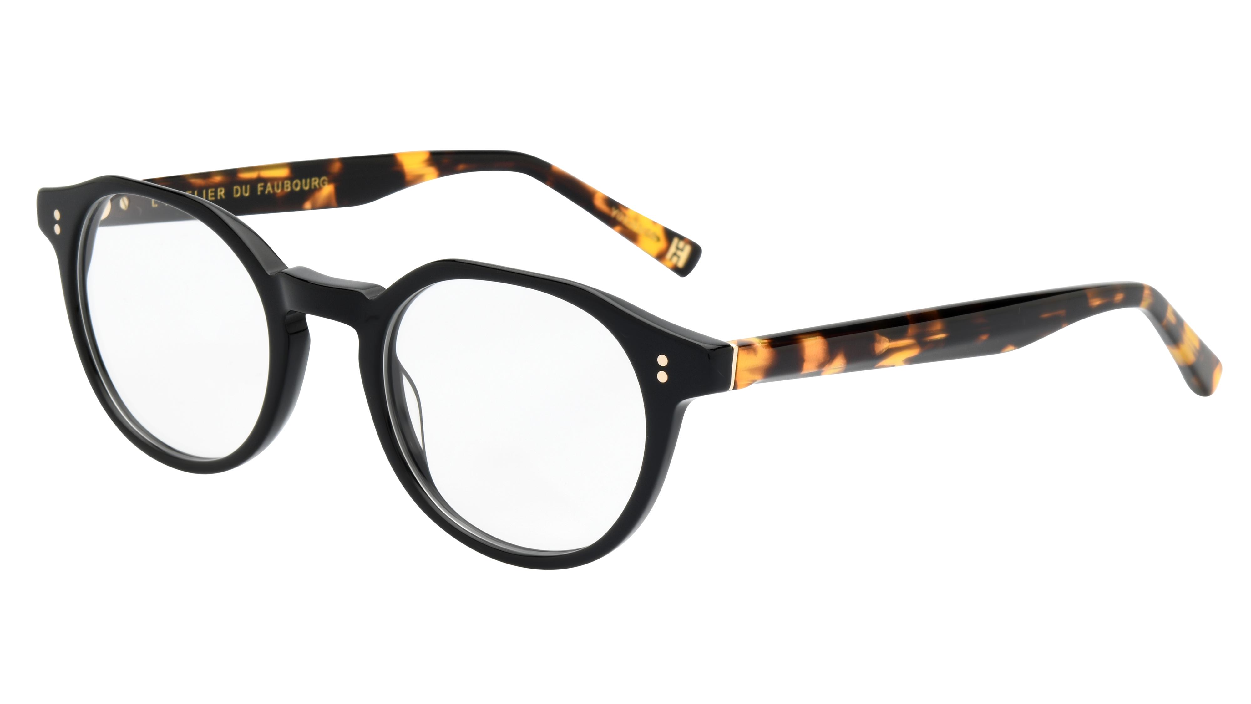 Lunettes de vue L'Atelier du Faubourg Homme Noir Pantos adf2501 Trois-Quart